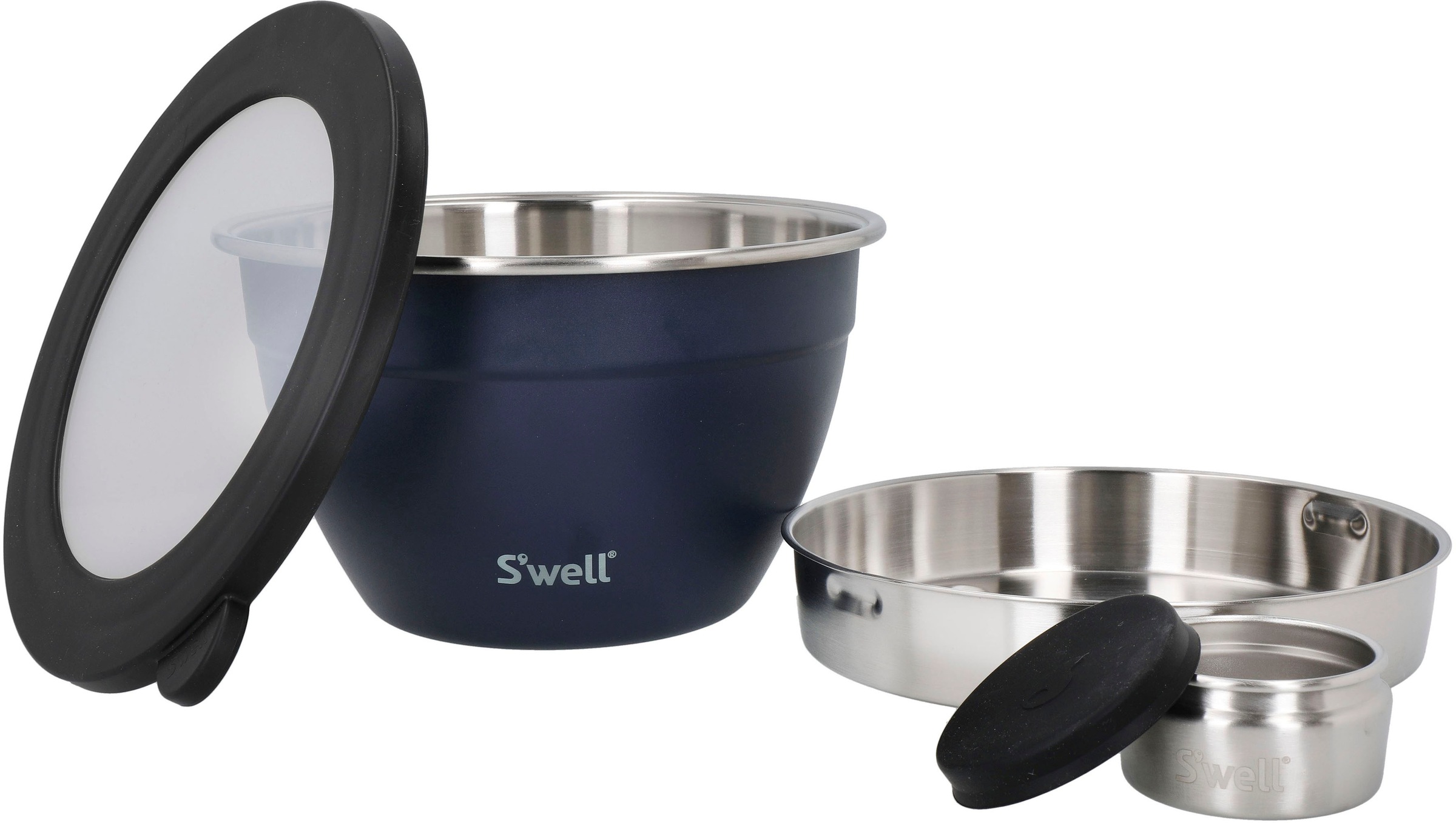 Swell Salatschüssel "Swell Calacatta Gold Salad Bowl Kit, 1.9L" 3 Stk. aus günstig online kaufen