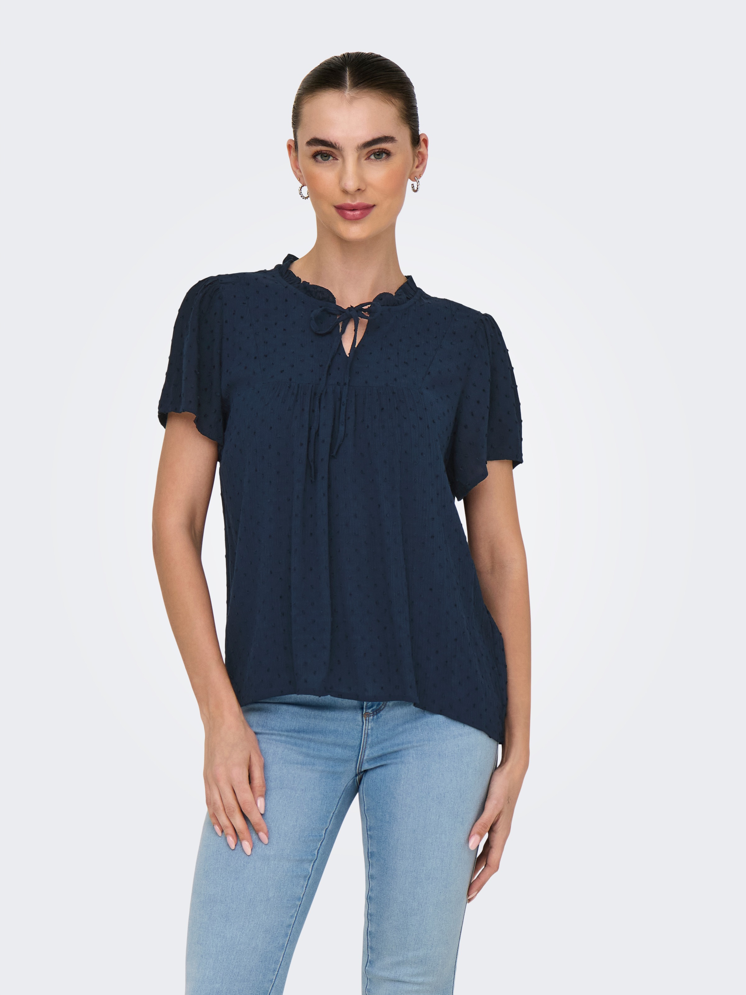 JDY Kurzarmbluse "JDYLIMA LIFE S/S TOP WVN NOOS" günstig online kaufen