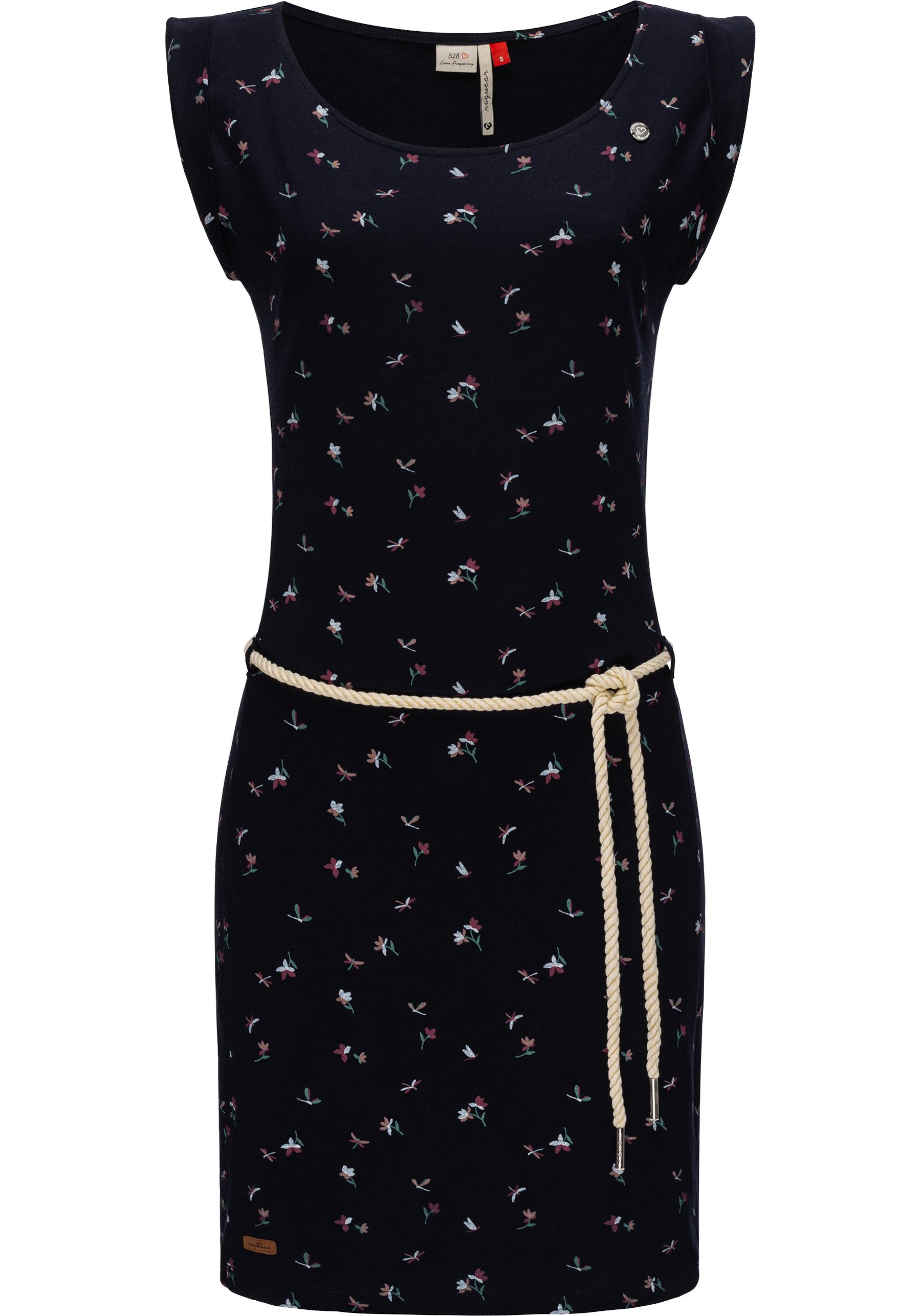 ragwear -  Jerseykleid "Tamy II", stylisches Shirtkleid mit süßem Print und Gürtel