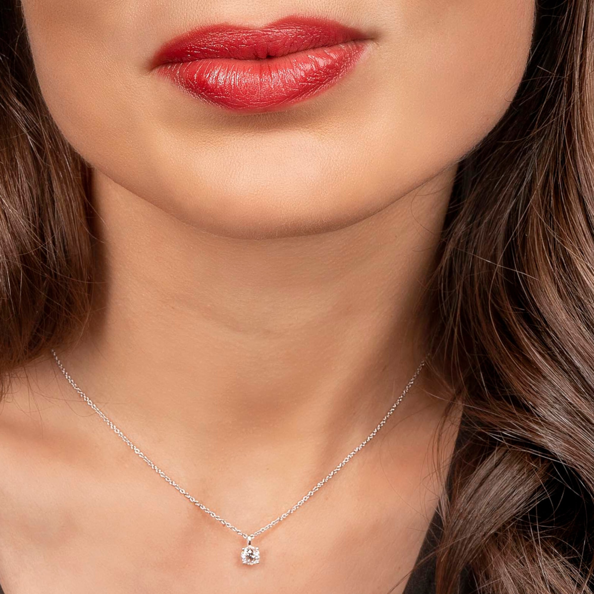 Vivance Kettenanhänger »0.5 ct Diamant Brillant Anhänger aus 750 Weißgold«, Damen Gold Schmuck