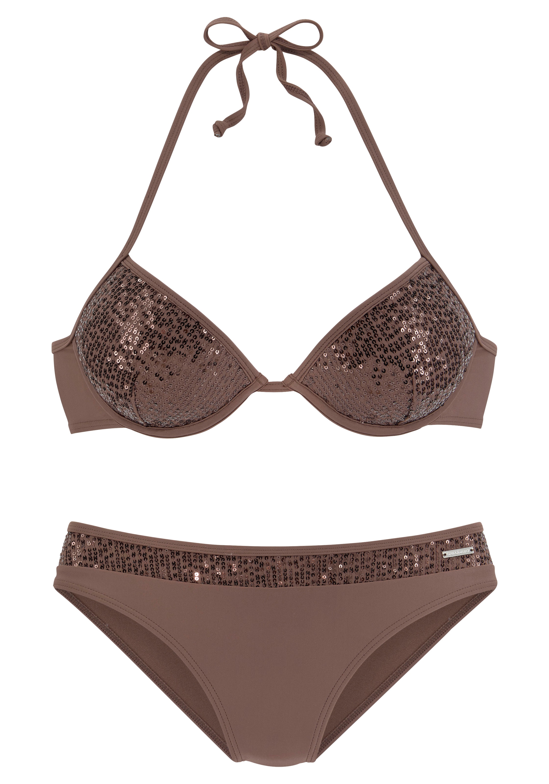 Bruno Banani Push-Up-Bikini, mit Pailletten