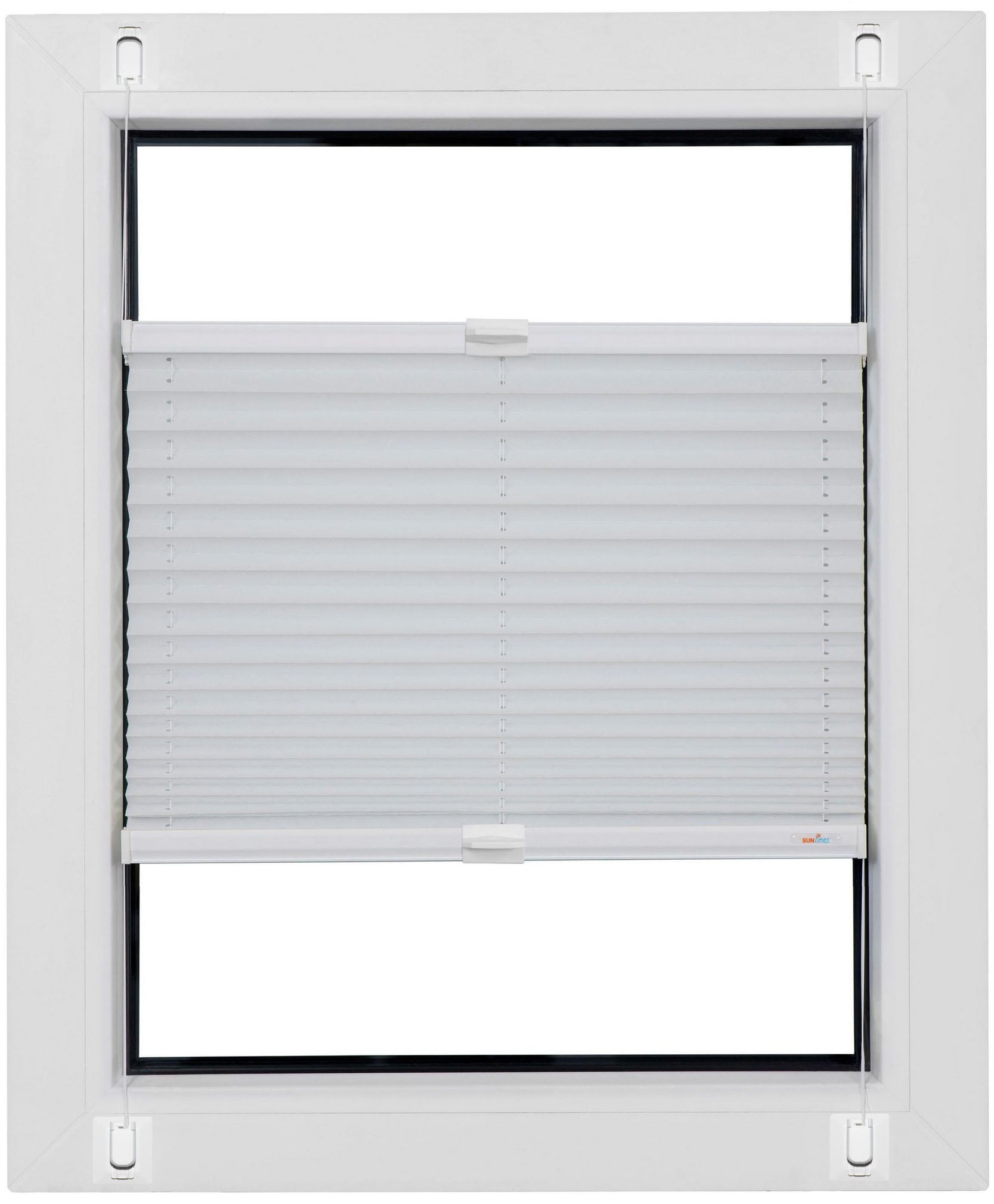 sunlines Plissee »Start-up Style Crush« blickdicht ohne Bohren verspannt geklebt mit Gelenkklebeplatte