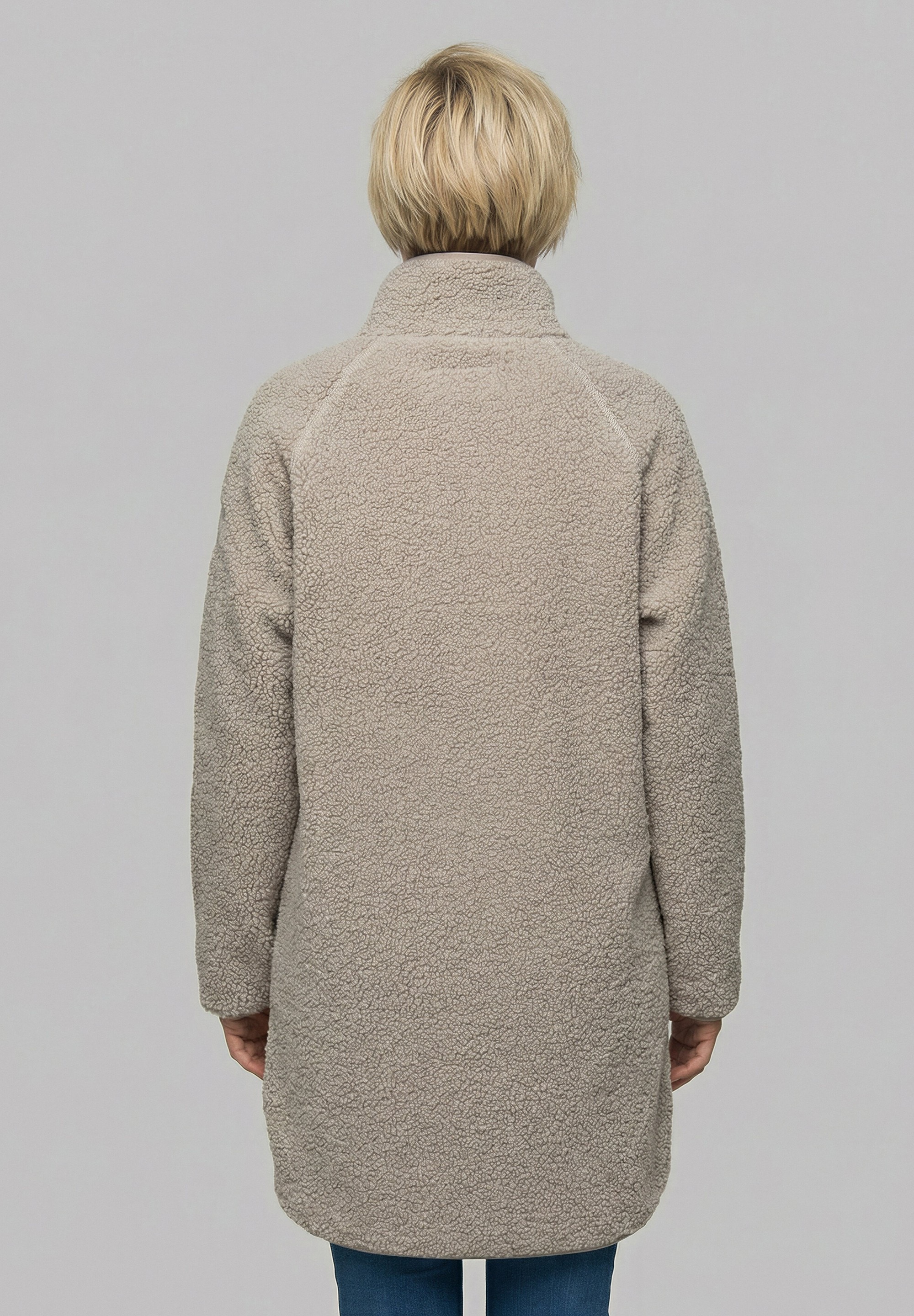 Derbe Fleecejacke »Kuschelby Long« ohne Kapuze Fleecejacke, lang, glitzernd, warm