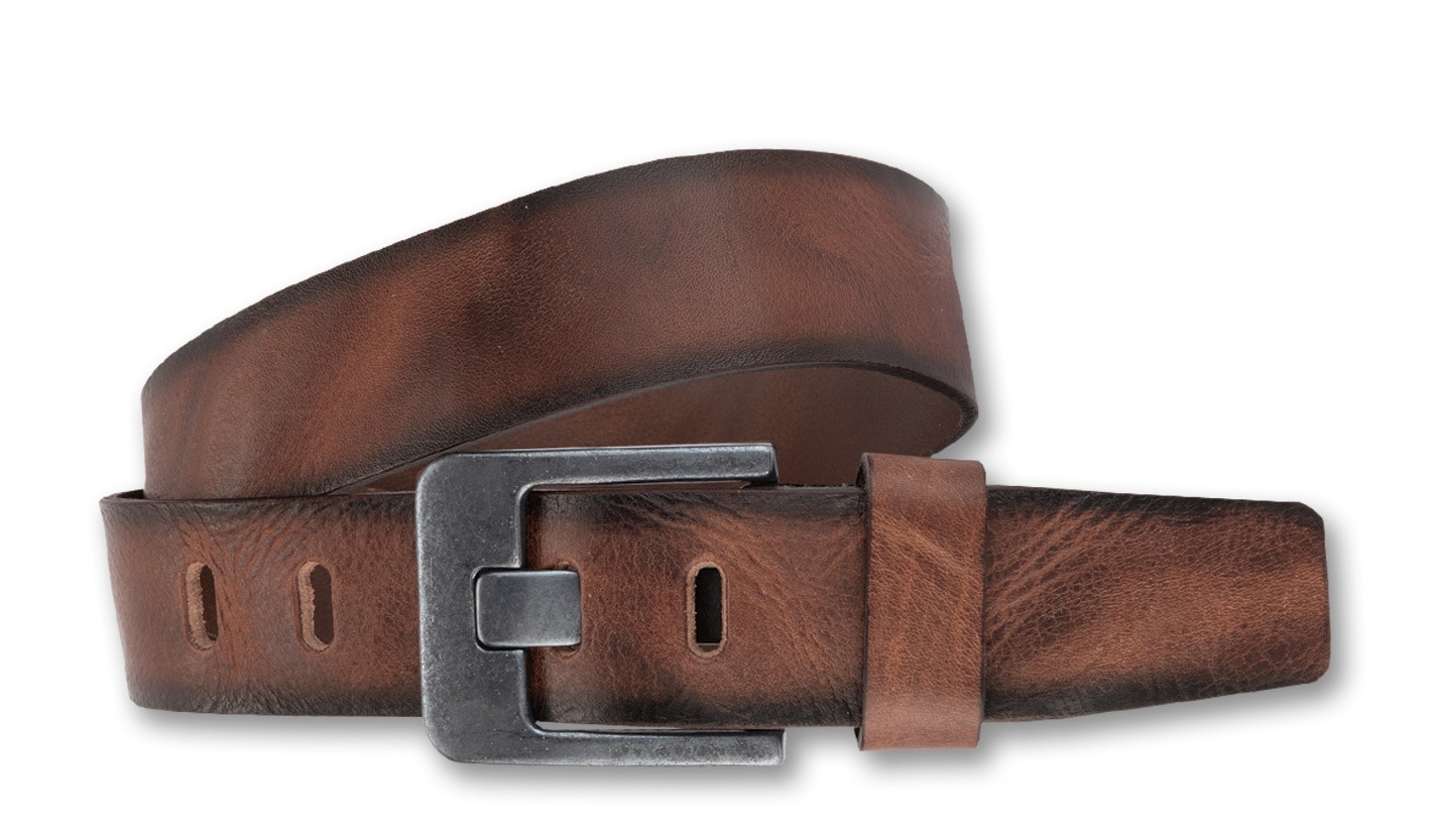 BERND GÖTZ Ledergürtel "Ledergürtel mit markanter dunkler Designschließe" günstig online kaufen