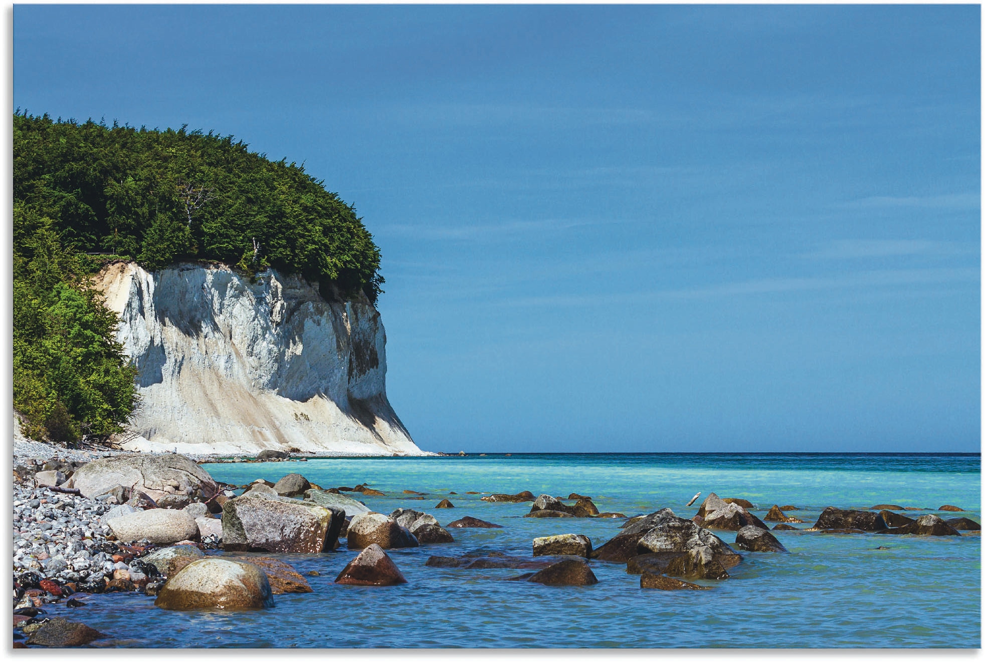 Artland Wandbild "Kreidefelsen Ostseeküste Insel Rügen", Felsen, (1 St.), als Alubild, Leinwandbild, Wandaufkleber oder 