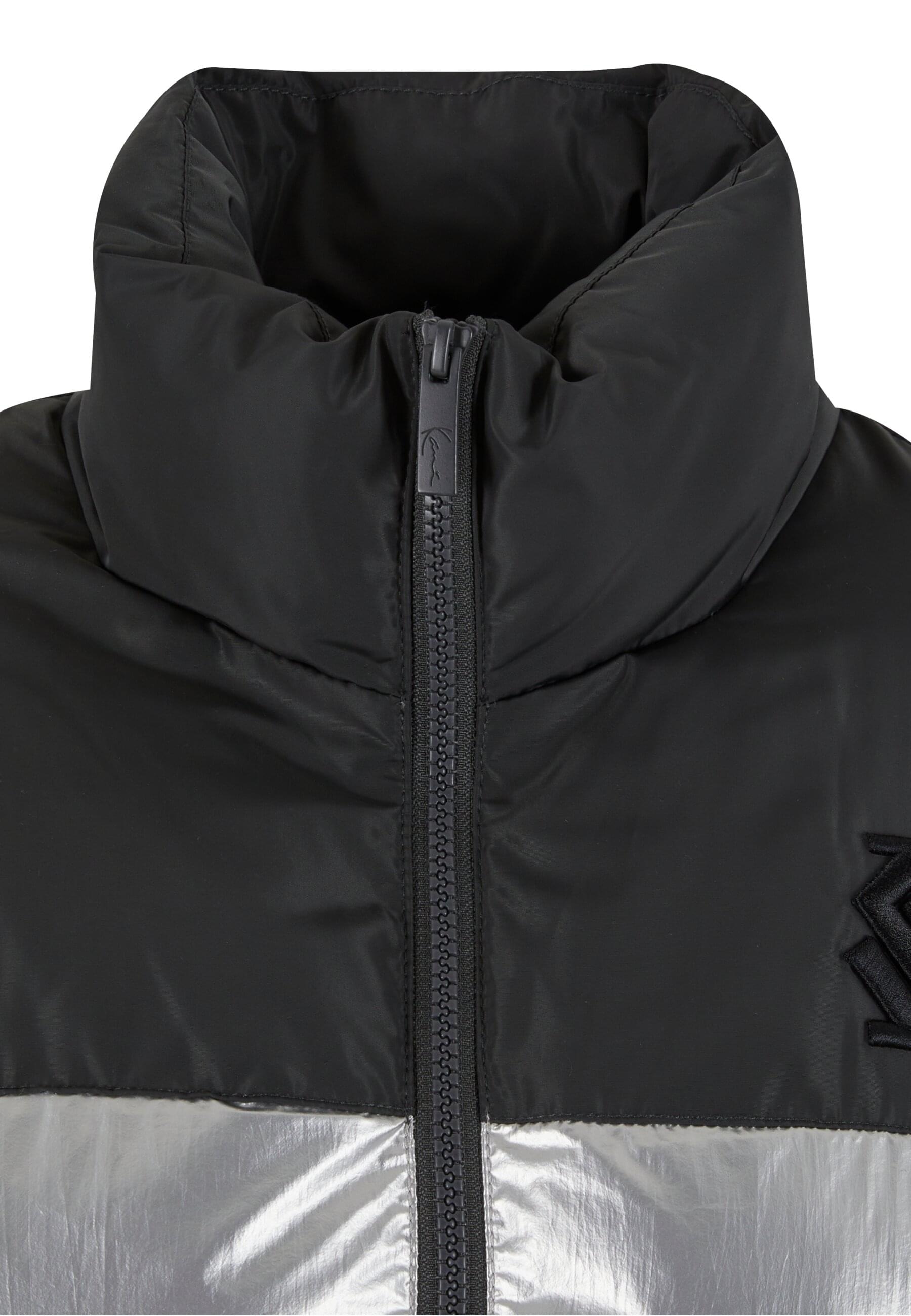 Karl Kani Winterjacke »Karl Kani KK Og Metallic Block Crop Puffer Jacket metallic«, (1 St.), ohne Kapuze