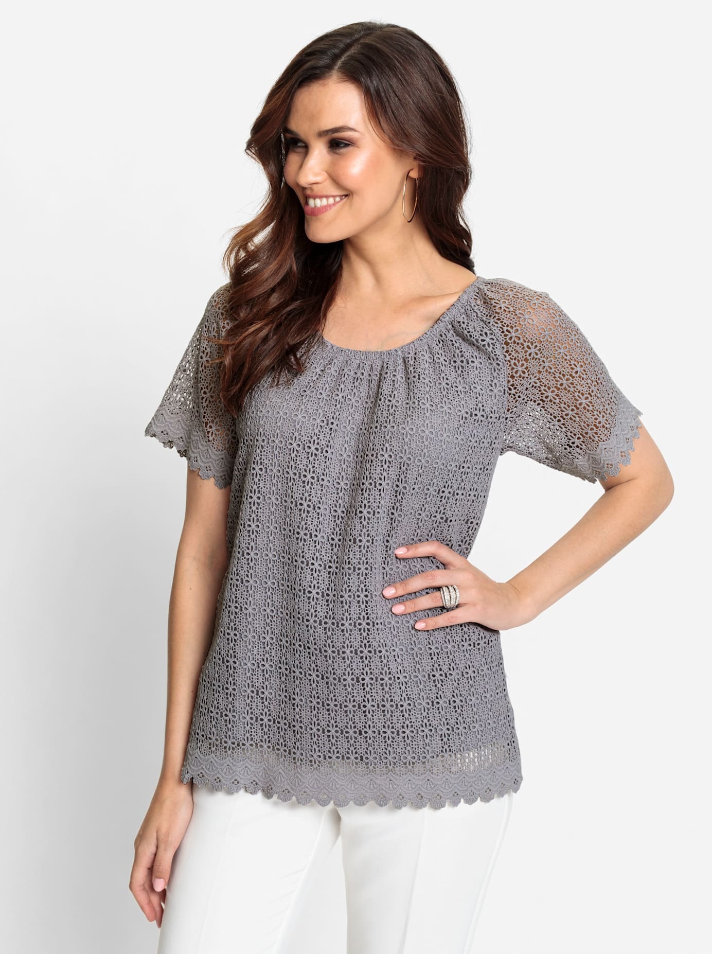 Lady Spitzenshirt "Shirt" 1 Stk. tlg. günstig online kaufen