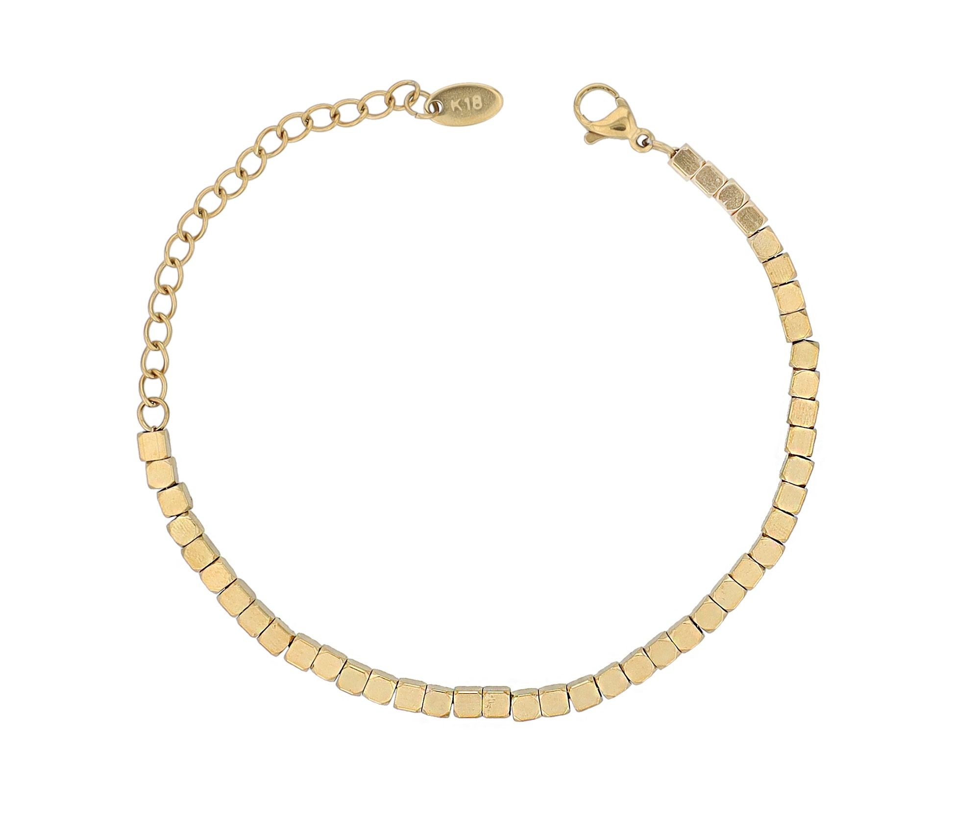 ADELIA ́S Damen Gliederarmband "Armband – Kugelarmband aus Edelstahl 15+5 cm", 20cm, Edelstahl, gold, Edelstahl, Armbänder, Zum Verschenken – passend