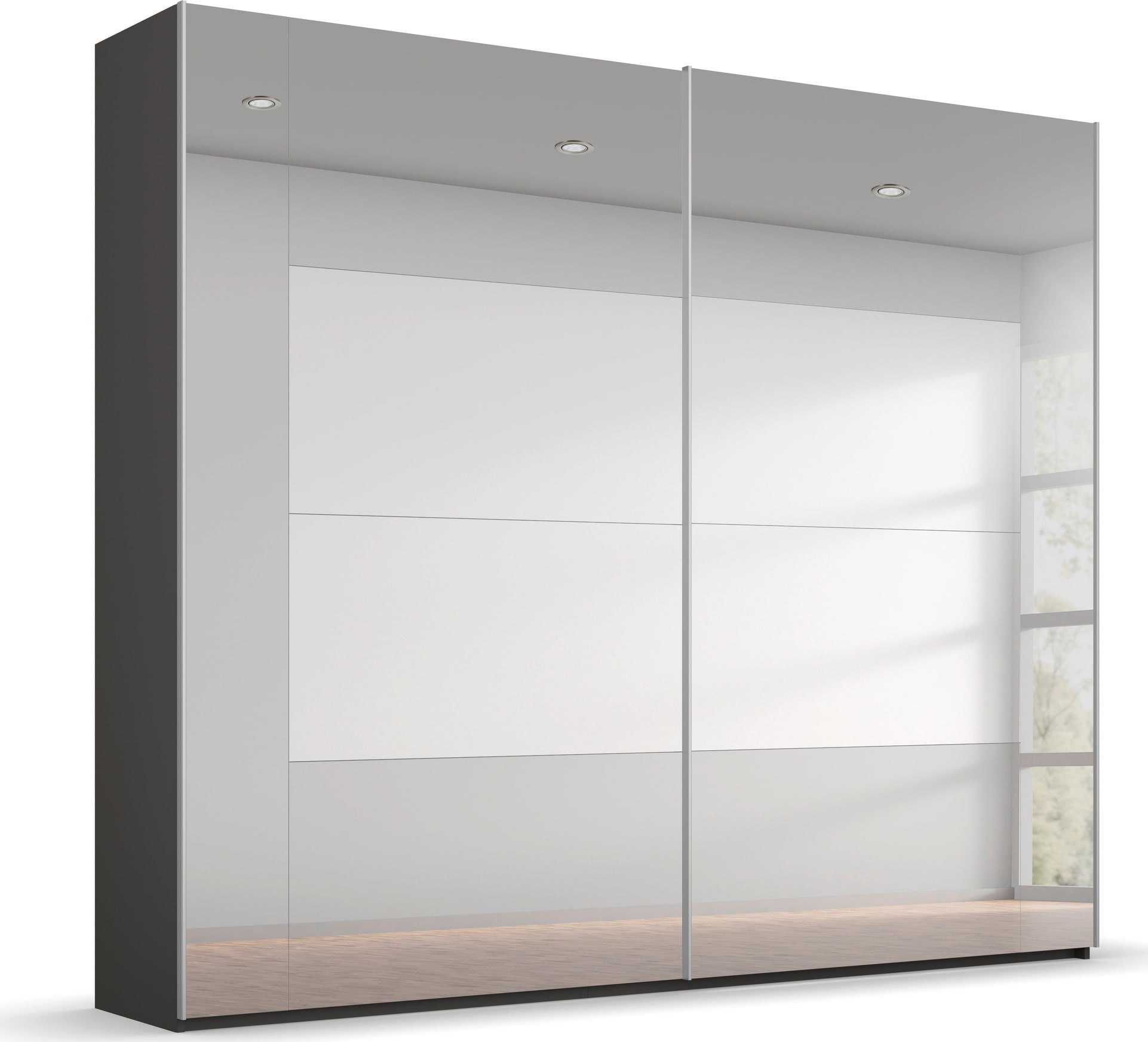 rauch Schwebetürenschrank "Kleiderschrank Schrank Garderobe Schlafzimmerschrank X-TEND" inkl. SOFT-CLOSE-FUNKTION, inkl. Wäscheeinteilung mit 4 Stoffboxen MADE IN GERMANY