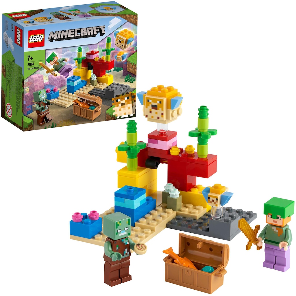 LEGO® Konstruktionsspielsteine »Das Korallenriff (21164), LEGO® Minecraft«, (92 St.)