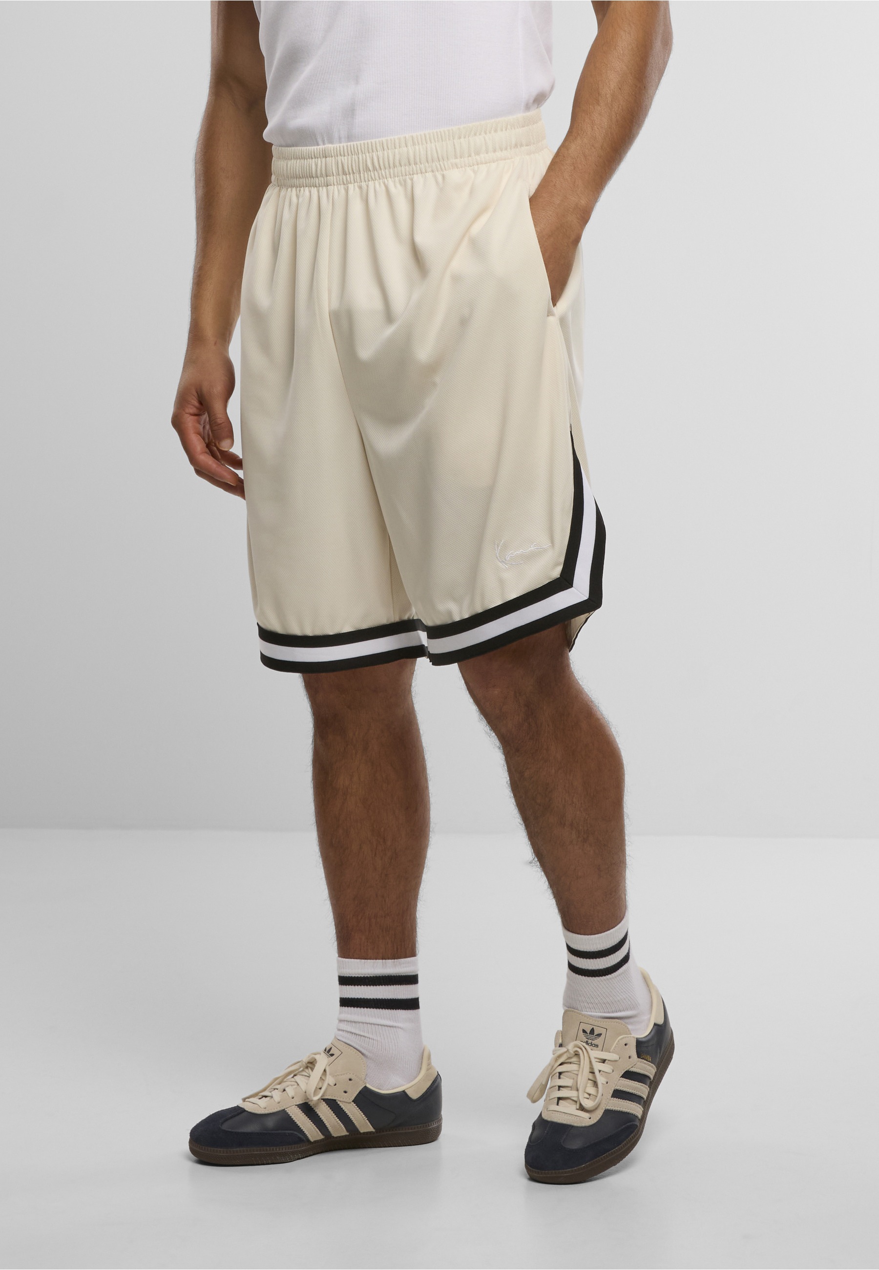 Karl Kani Small Signature Essential Mesh Shorts Off White XL 2