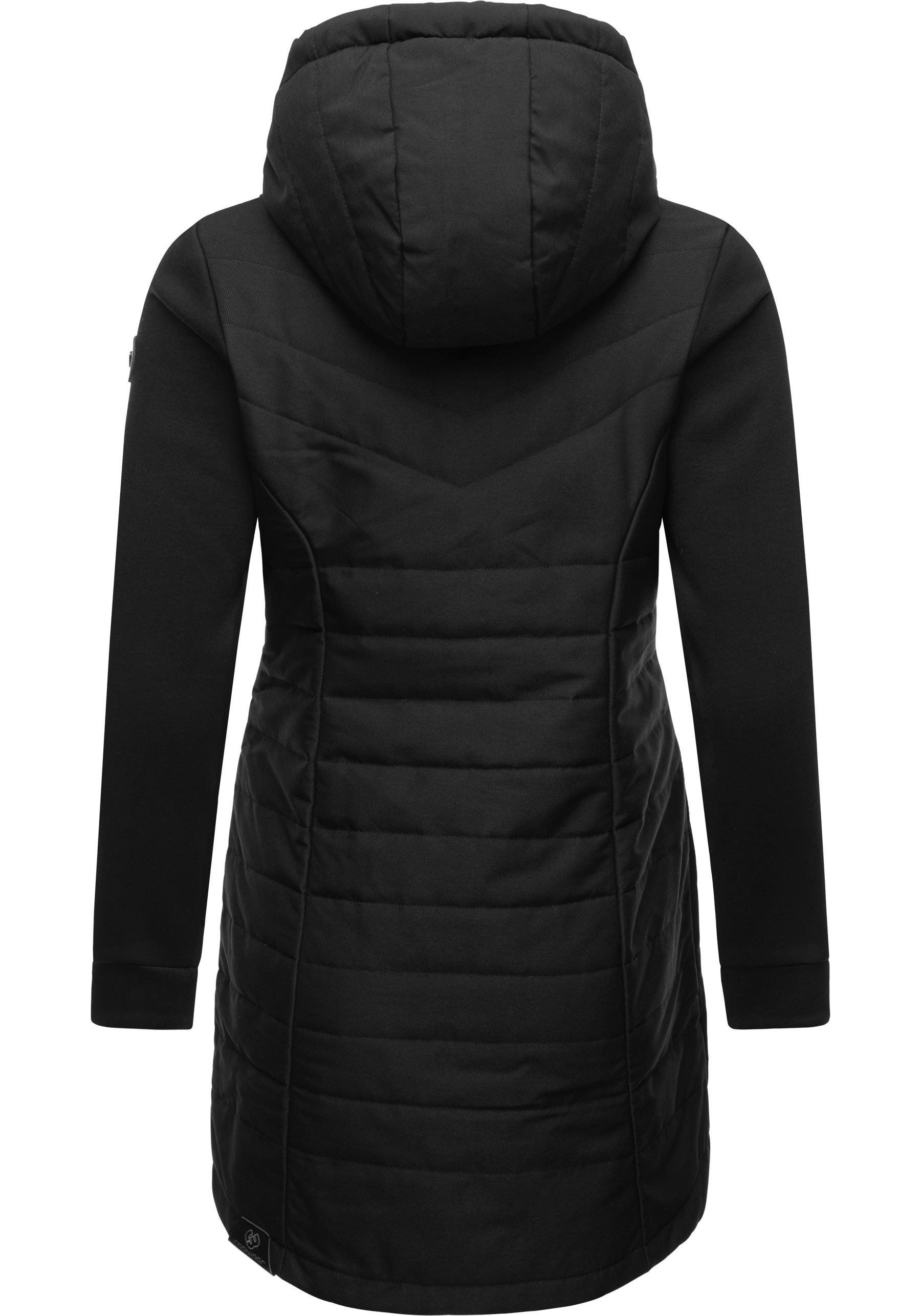 Ragwear Steppmantel »Lucinda Long«, Mantel aus modernem Materialmix mit Kapuze