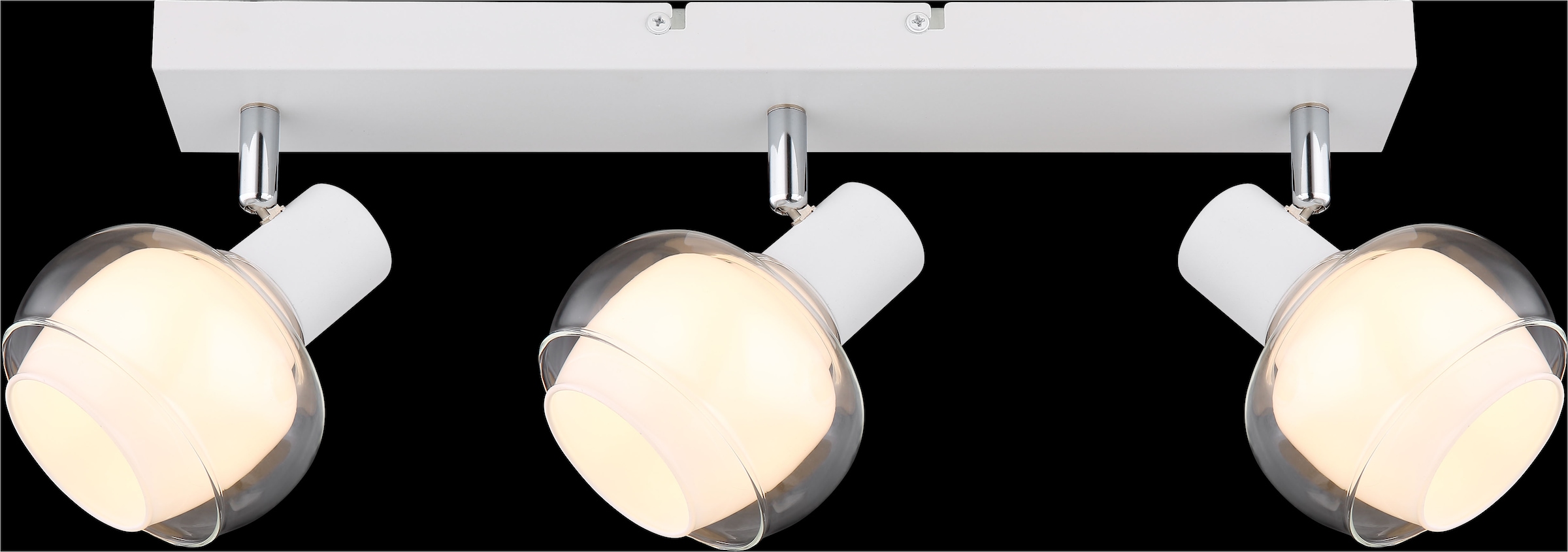 GLOBO LIGHTING Deckenstrahler »TOKKI«, Leuchtmittel E14 | ohne Leuchtmittel, Deckenspot/weiß/Glas klar/Glas opal/Flur/Wohnzimmer