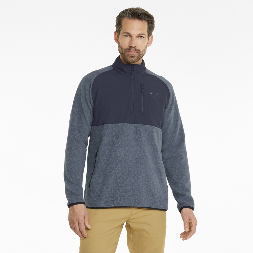 PUMA Trainingspullover »Sherpa Herren Golf Sweatshirt mit kurzem Reißverschluss«