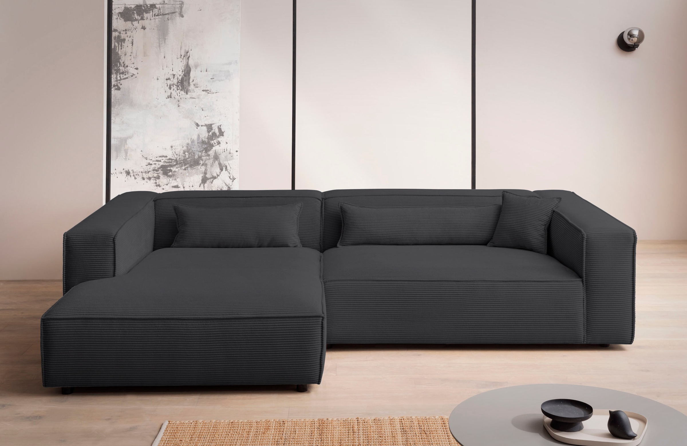 LeGer Home by Lena Gercke "PIARA XXL, Big-Sofa, Cord, Leinenoptik o. Strukt günstig online kaufen