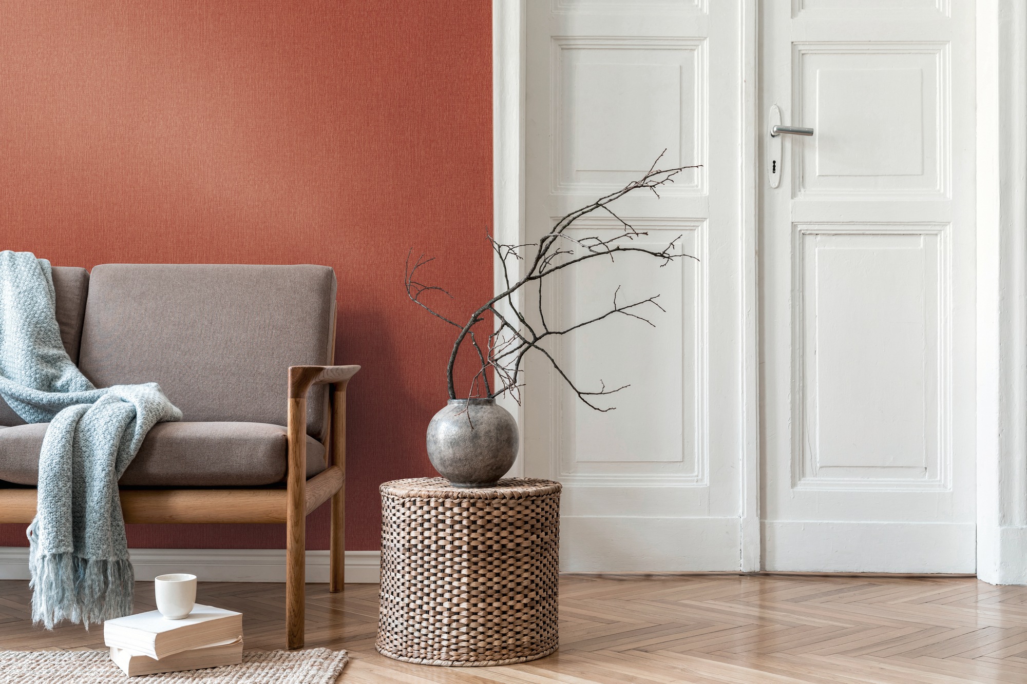 living walls Vliestapete »Unitapete Leausenstruktur - Vliestapete modern« matt strukturiert Moderne Vliestapete aus Leausenoptik