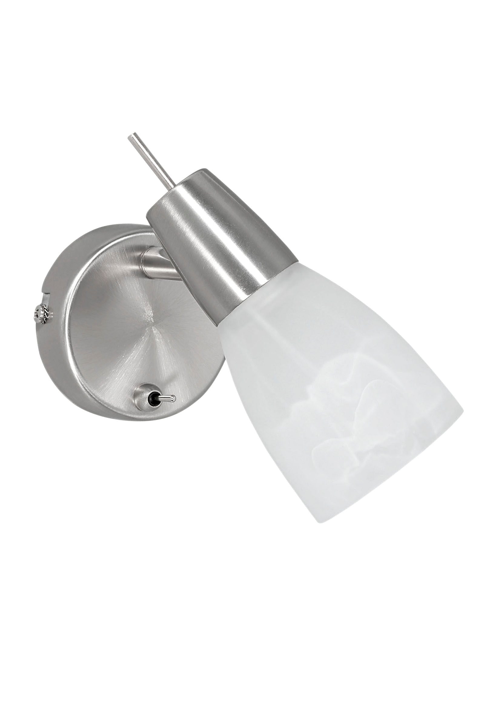 JUST LIGHT Wandleuchte "JULIA LED", 1, Ø 8cm H: 15,5cm, 1 Stk., silber, Wohnzimmer, Leuchten, wechselbares LED Leuchtmittel