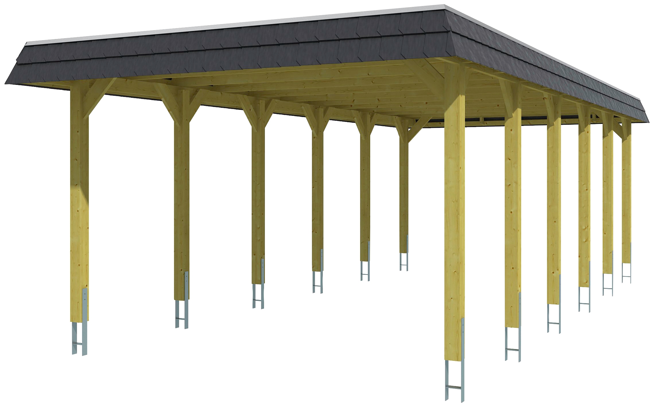 Skanholz Einzelcarport »Spreewald«, 342 cm, braun