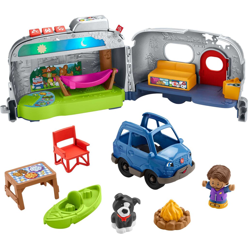 Fisher-Price® Lernspielzeug »Little People Wohnwagen Spielzeug mit Figuren, Lernspielzeug«