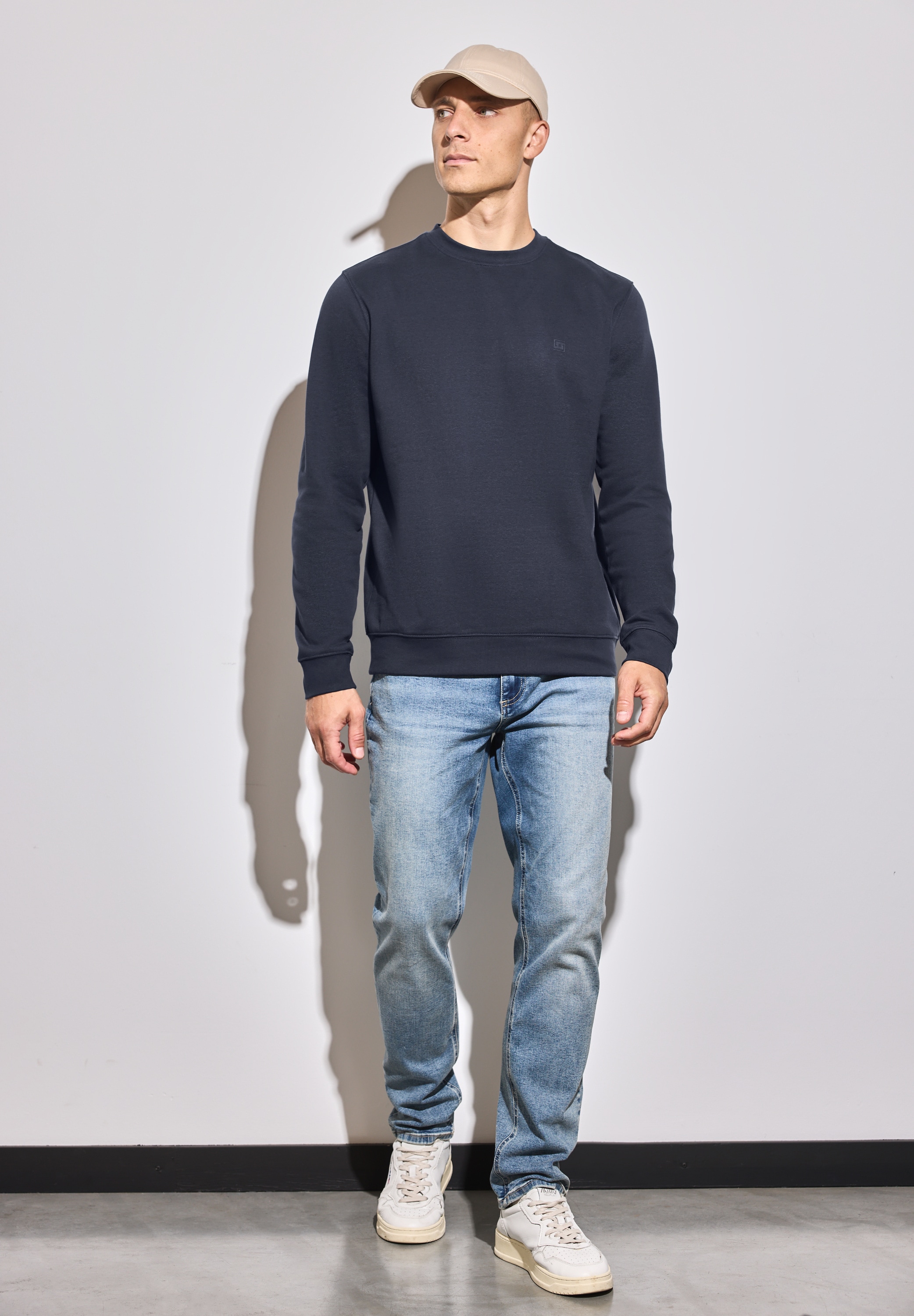 STREET ONE MEN Sweatshirt, im soften Baumwoll-Mix
