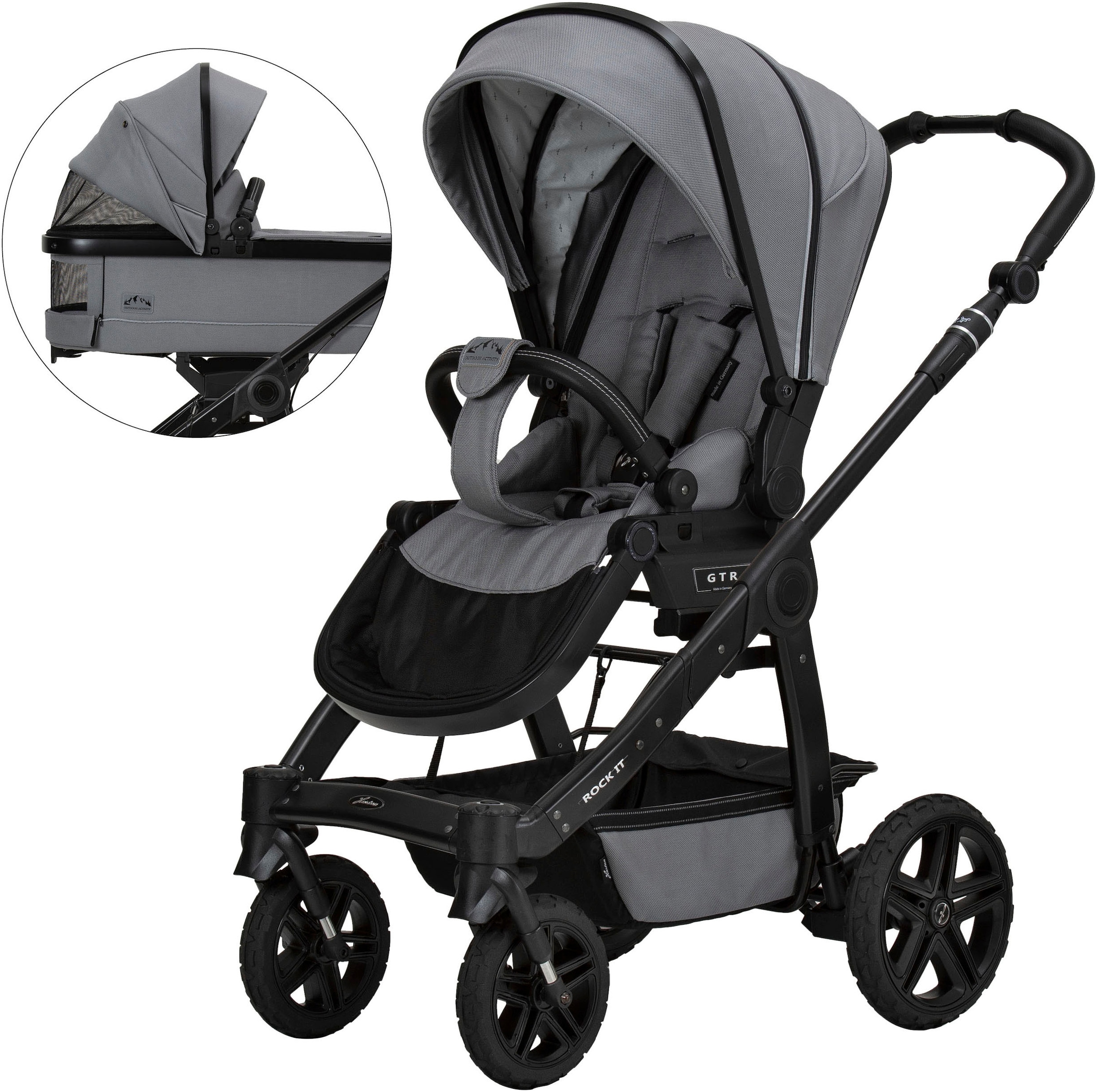 Kombi-Kinderwagen »Rock it Outdoor«, Lieferung ohne Adapter; Made in Germany