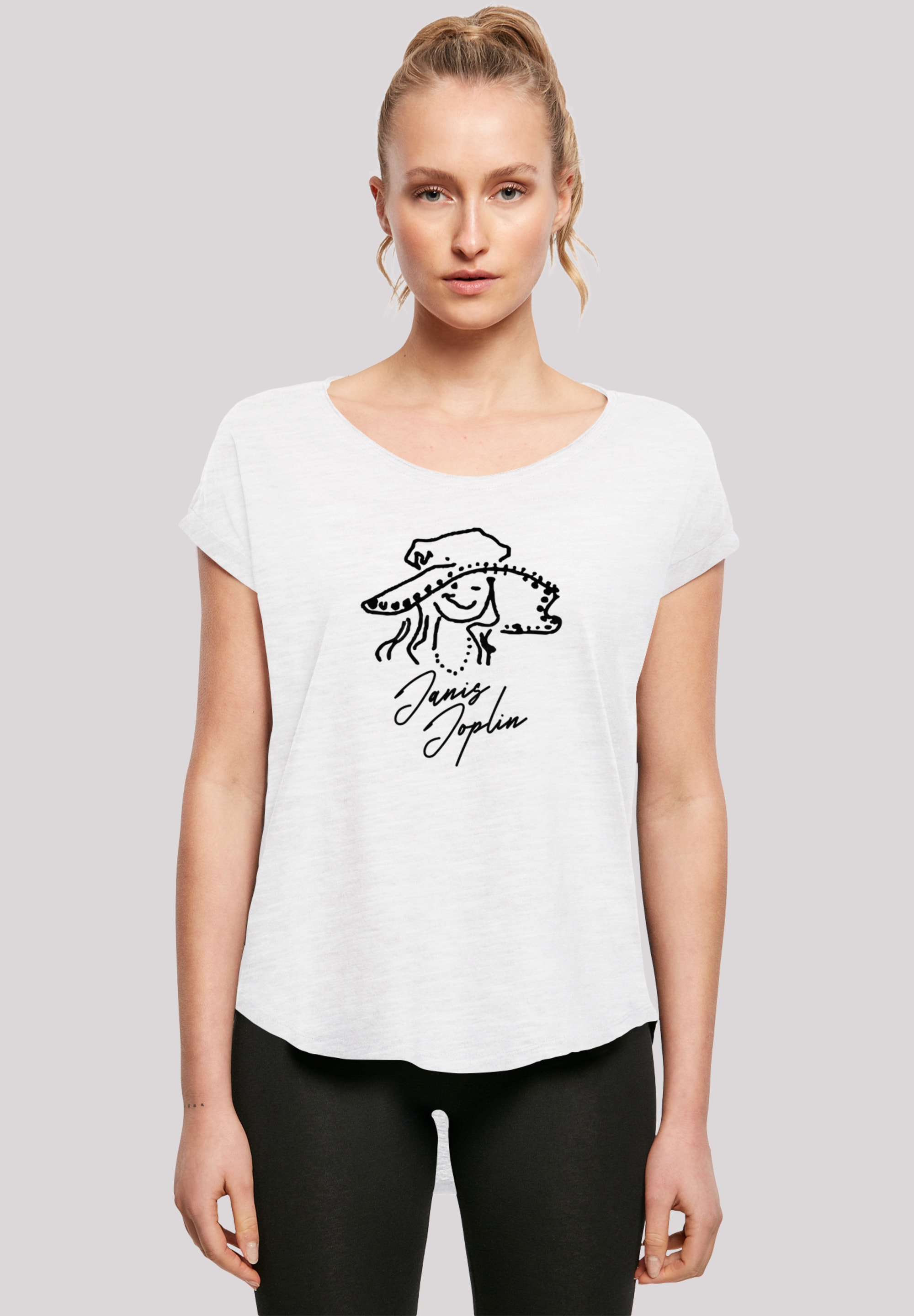 T-Shirt »Janis Joplin Sketch«, Damen,Premium Merch,Lang,Longshirt,Bandshirt