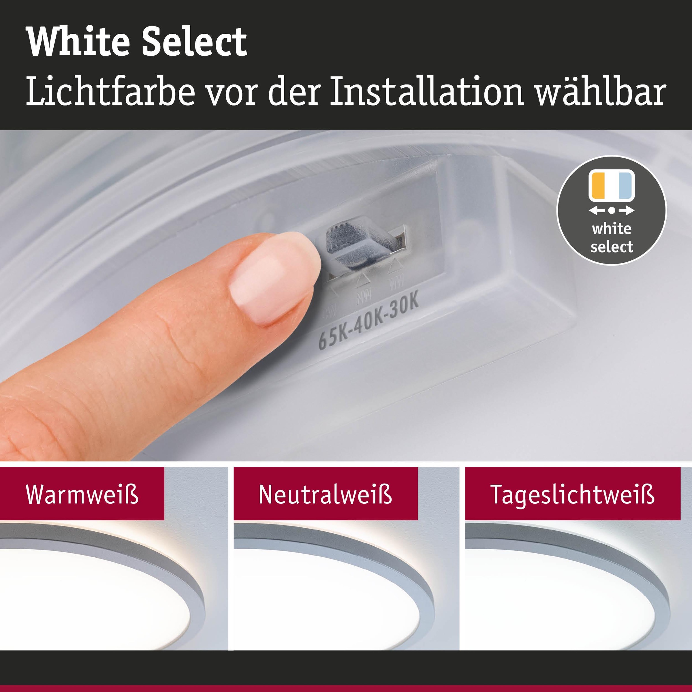 Paulmann LED Panel »Atria Shine 3000K IP44 White Select rund« LED-Modul 1 Stk. Tageslichtweiß Farbwechsler, Farbsteuerung
