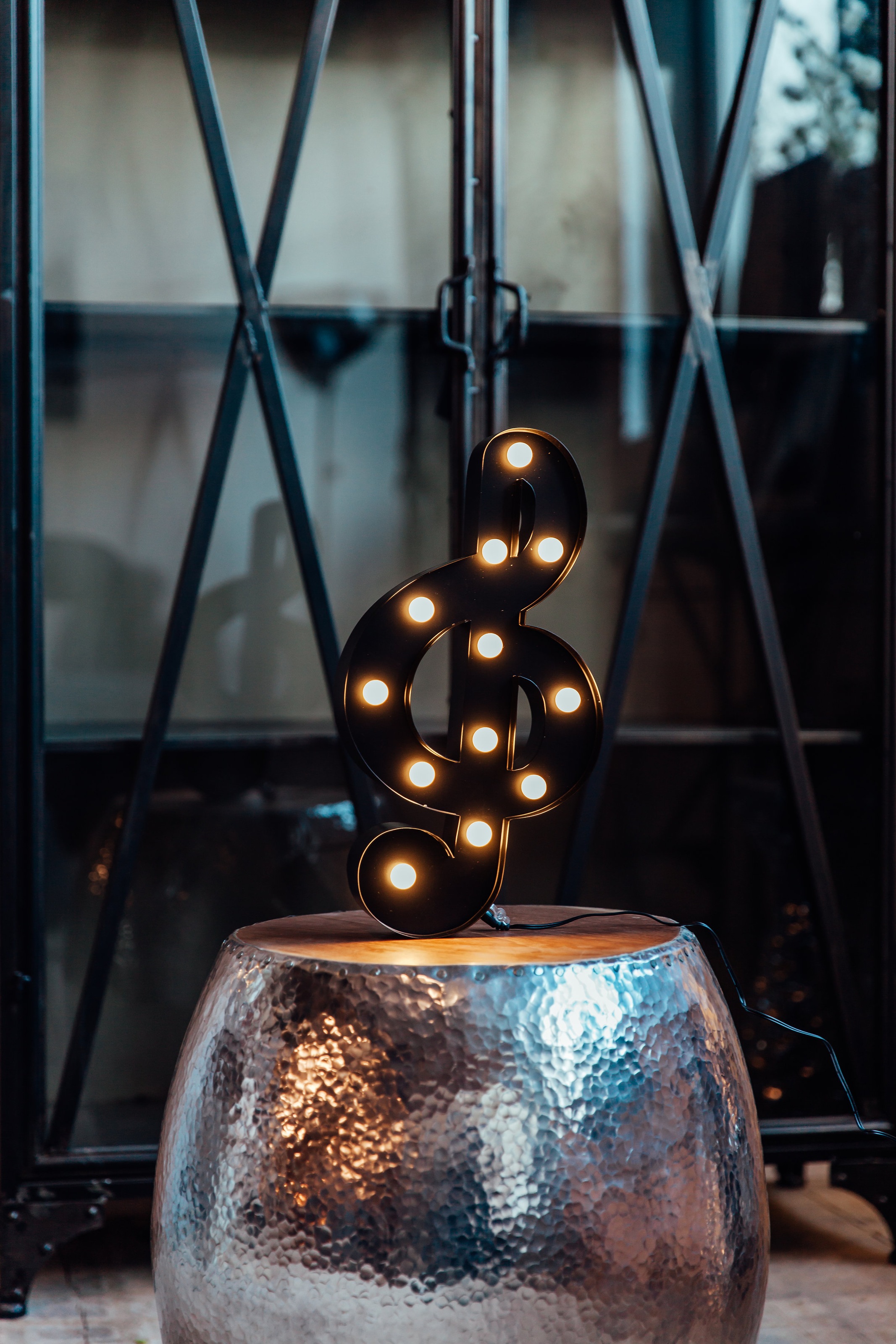 Black Friday MARQUEE LIGHTS LED 12 festverbauten Tischlampe | - flammig-flammig, LEDs mit 12 »Music-Clef«, 20x38cm Dekolicht BAUR Music-Clef Wandlampe