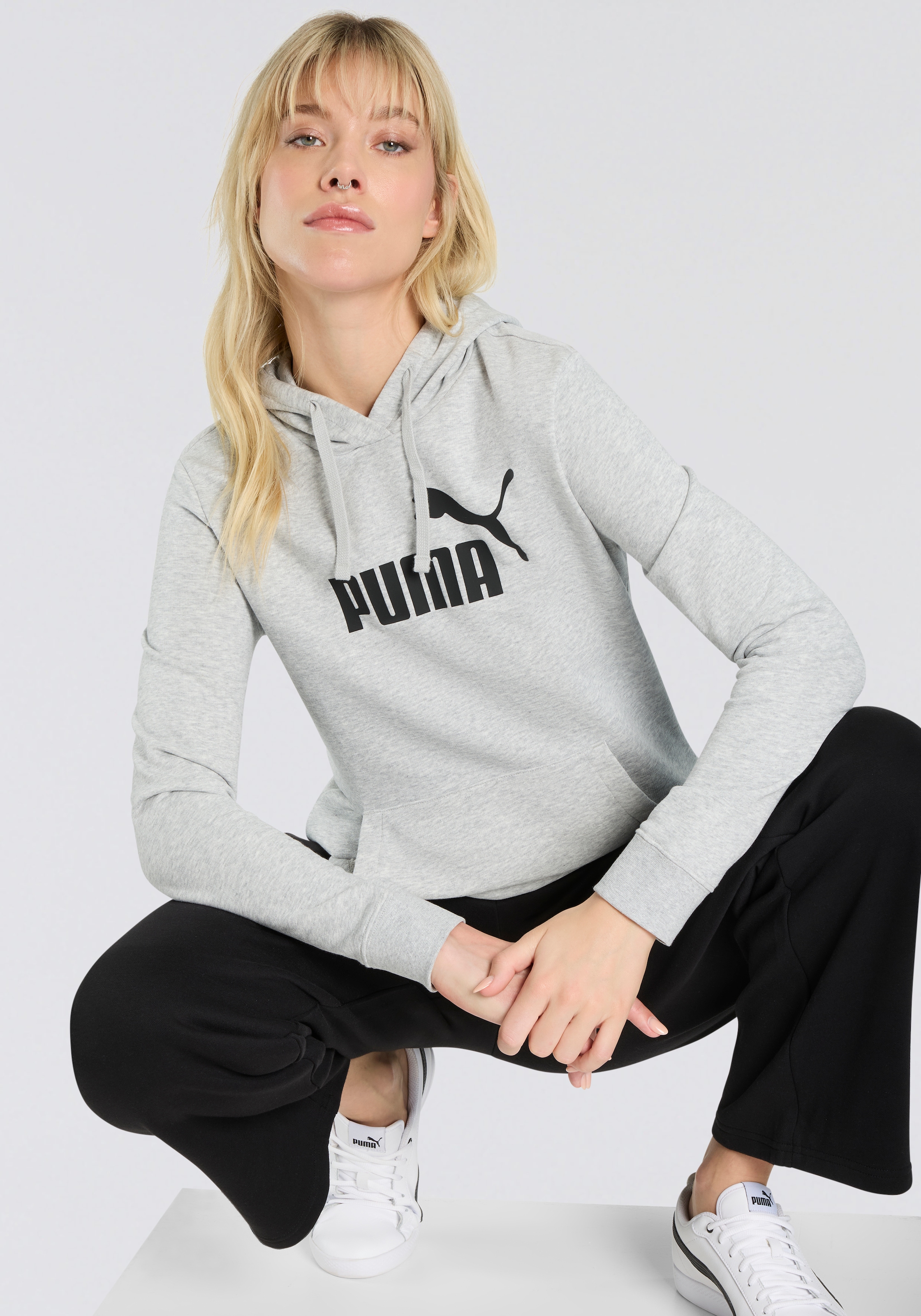 PUMA Kapuzensweatshirt "ESS NO 1 LOGO HOODIE TR", Regular Fit, mit Kängurutasche, mit verstellbarer Kapuze
