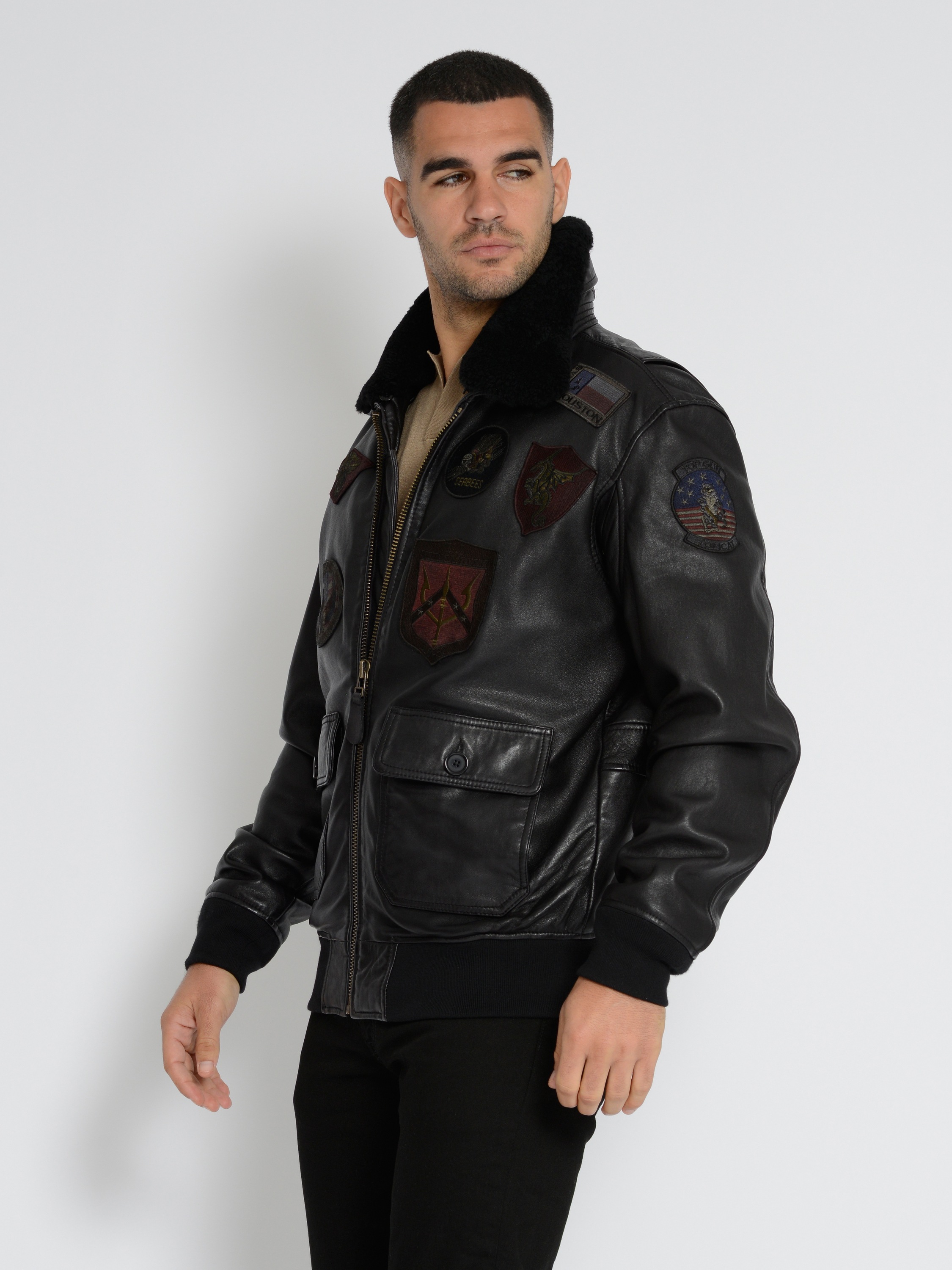 Thumbnail - TOP GUN Lederjacke "TG2023004"