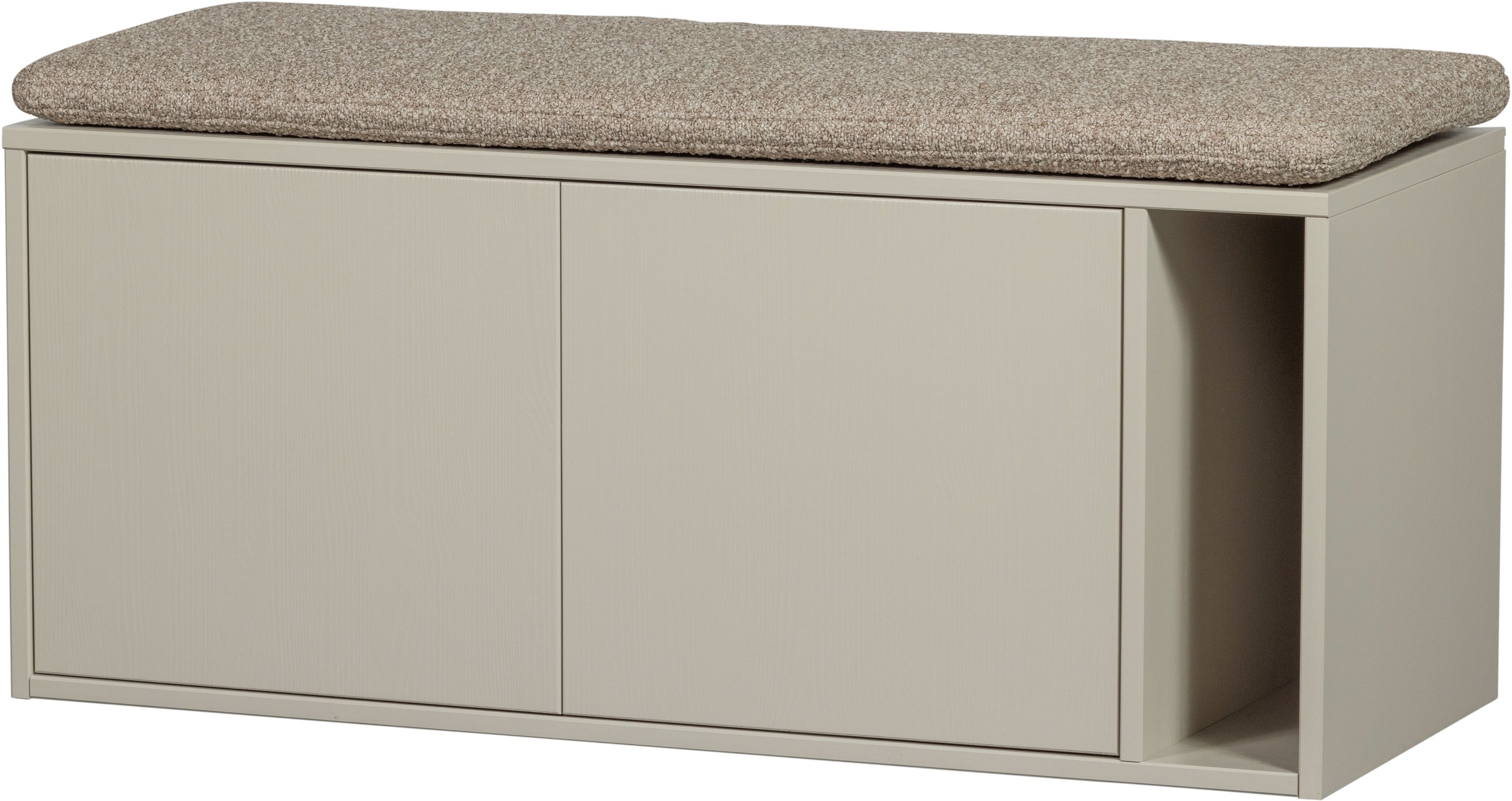 WOOOD Sitzbank "SETTLE DOWN Lowboard mit Kissen, HIFI-Kommode" mit Kabeldur günstig online kaufen