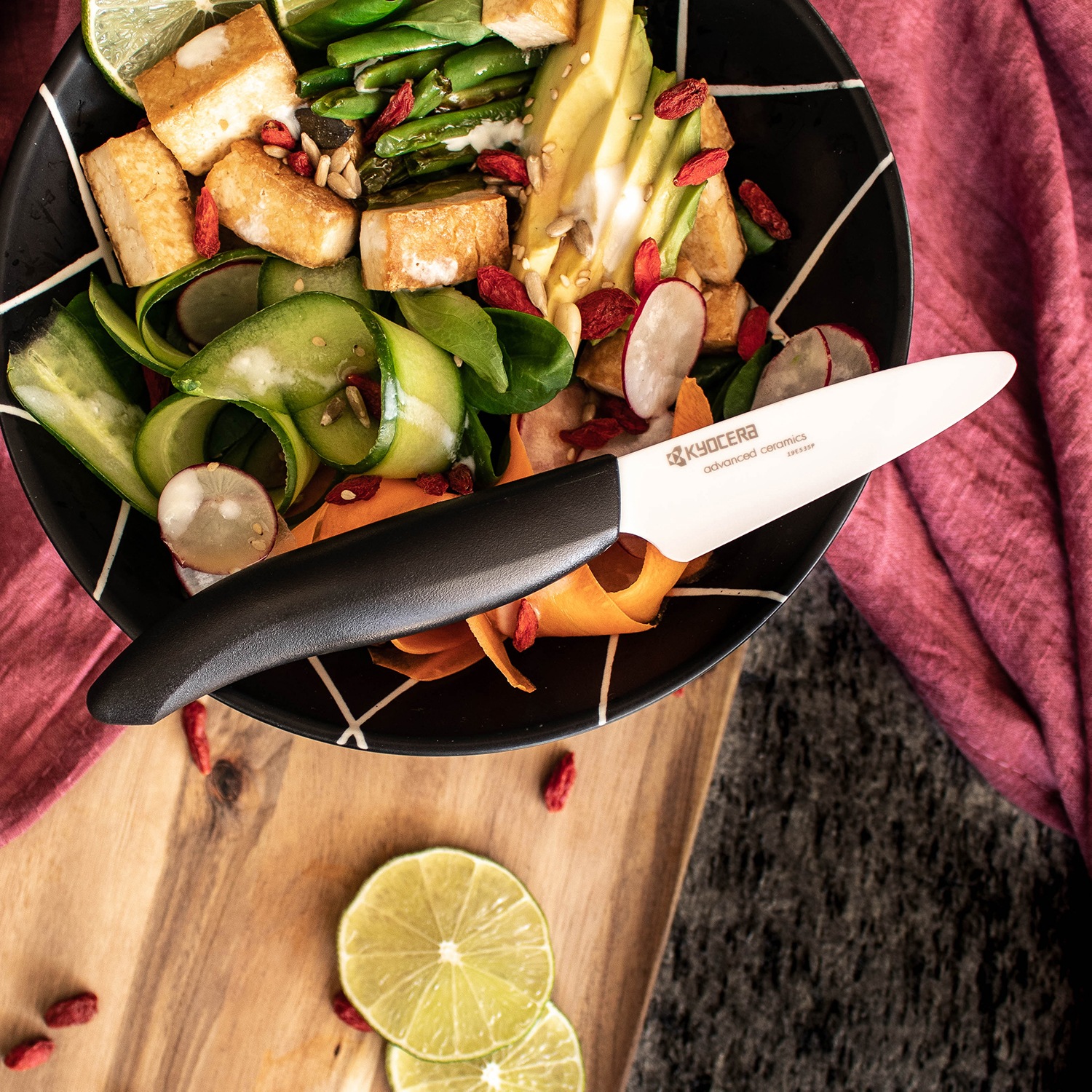 Thumbnail - KYOCERA Schälmesser "GEN NATURE" mit Griff aus Zuckerrohr, Klingenlänge: 7.5 cm, extrem scharf