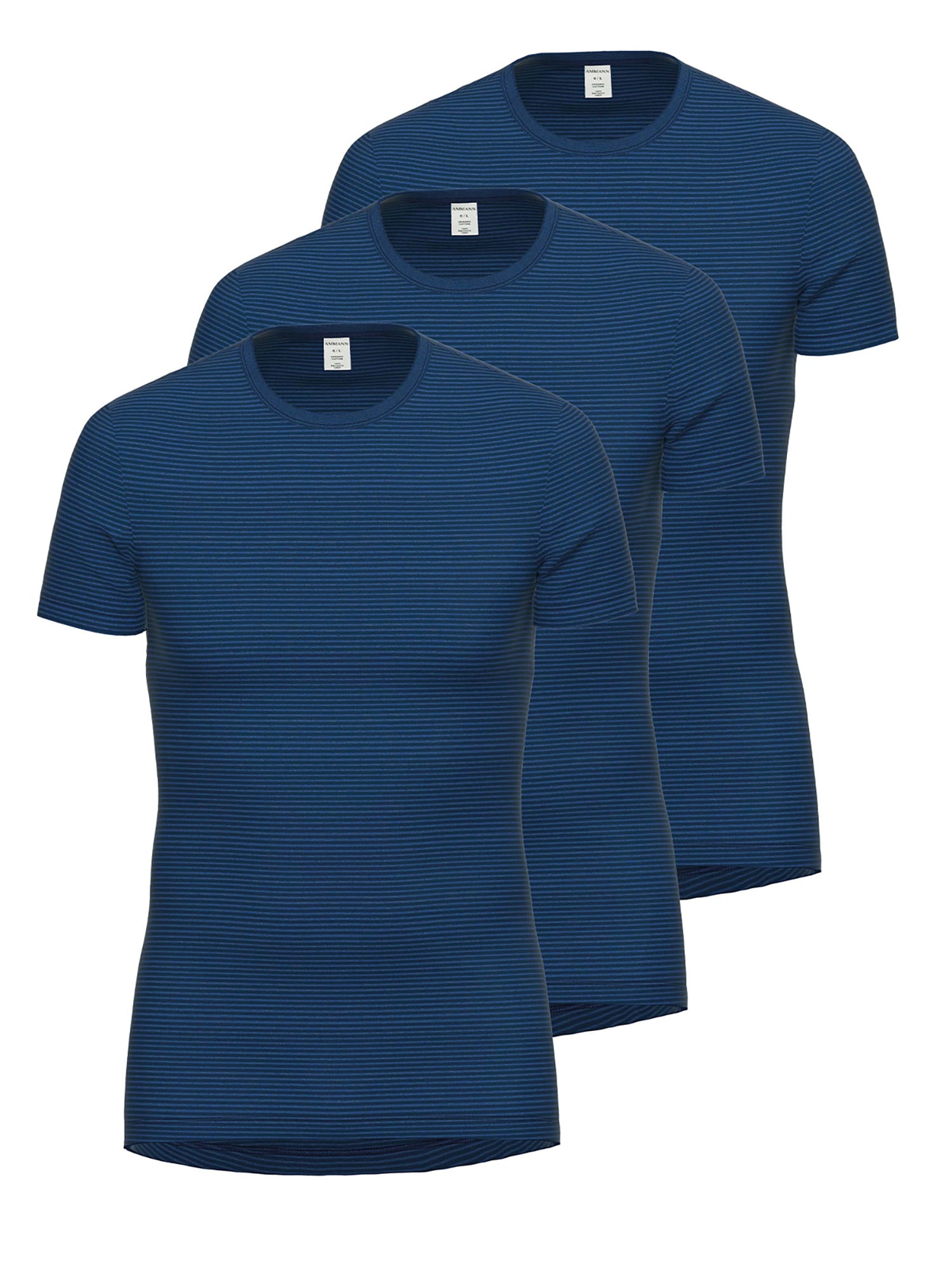 Ammann Unterhemd "3er Pack Shirt 1/2 Arm Day Classic / Jeans Feinripp"