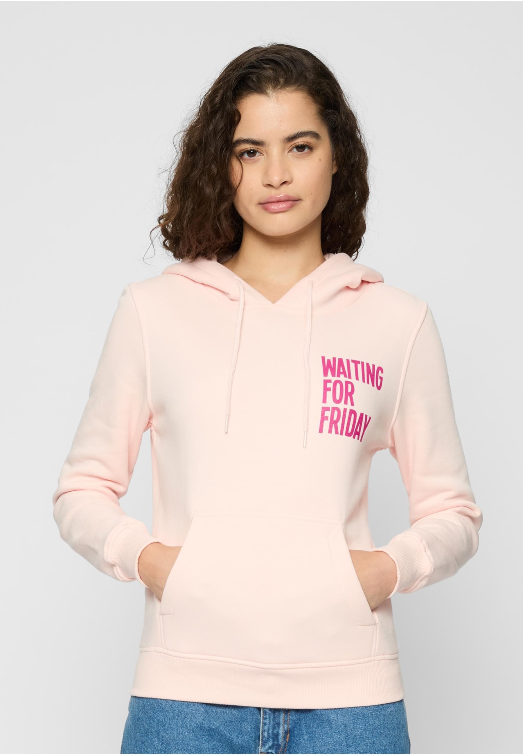 MisterTee Rundhalspullover »MisterTee Damen Ladies Waiting For Friday Hoody«, (1 tlg.)