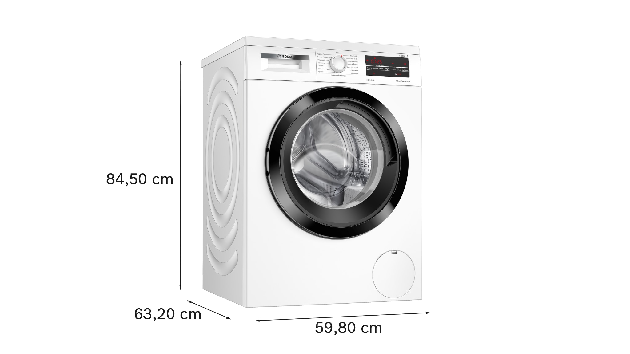 BOSCH Waschmaschine Serie 6 »WUU28T48« 8 kg 1400 U/min unterbaufähig,Speed Perfect, Hygiene Plus, großes LED-Display