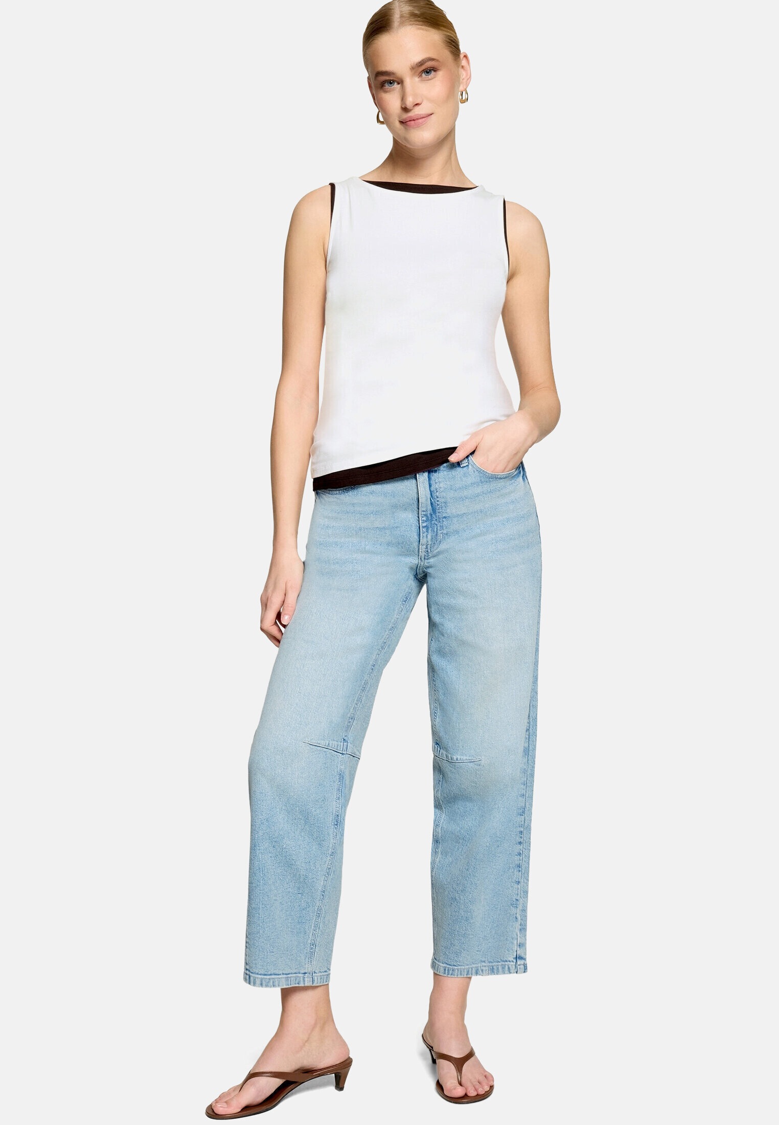 Zero Tanktop »Damen Shirt mit U-Boot-Ausschnitt« Material
