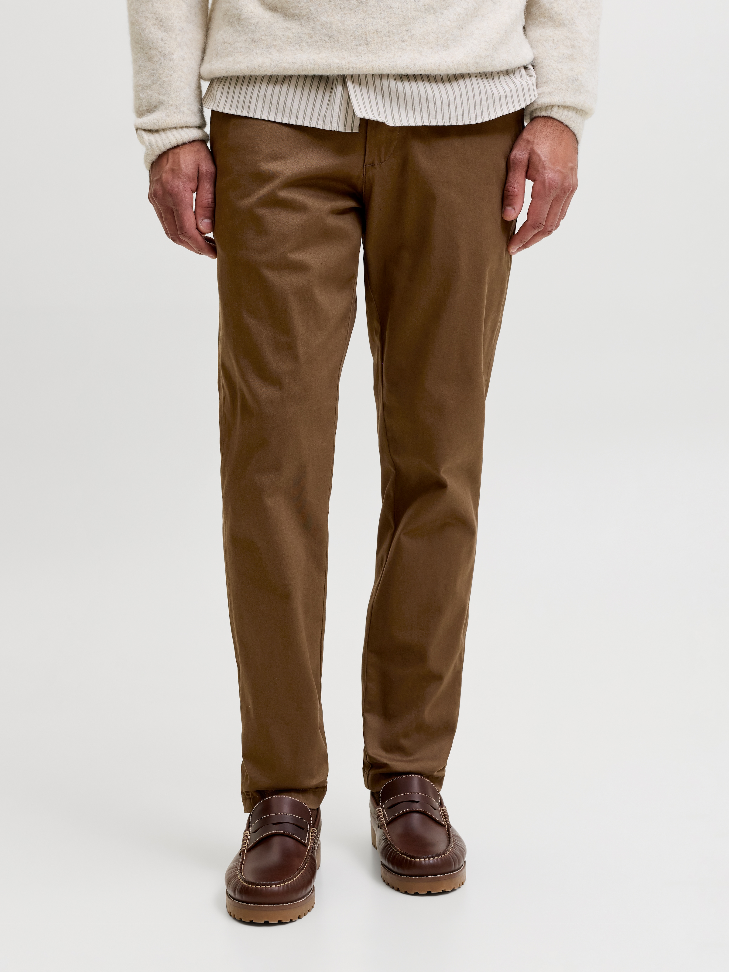 Jack & Jones "JJIMARCO mit Badge und hohem Tragekomfort" unifarben, modisch, slim fit, Baumwollmischung