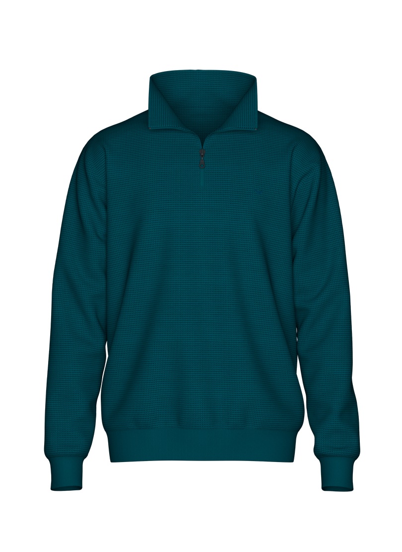 Trigema Sweatshirt "TRIGEMA Troyer in Waffeloptik" günstig online kaufen