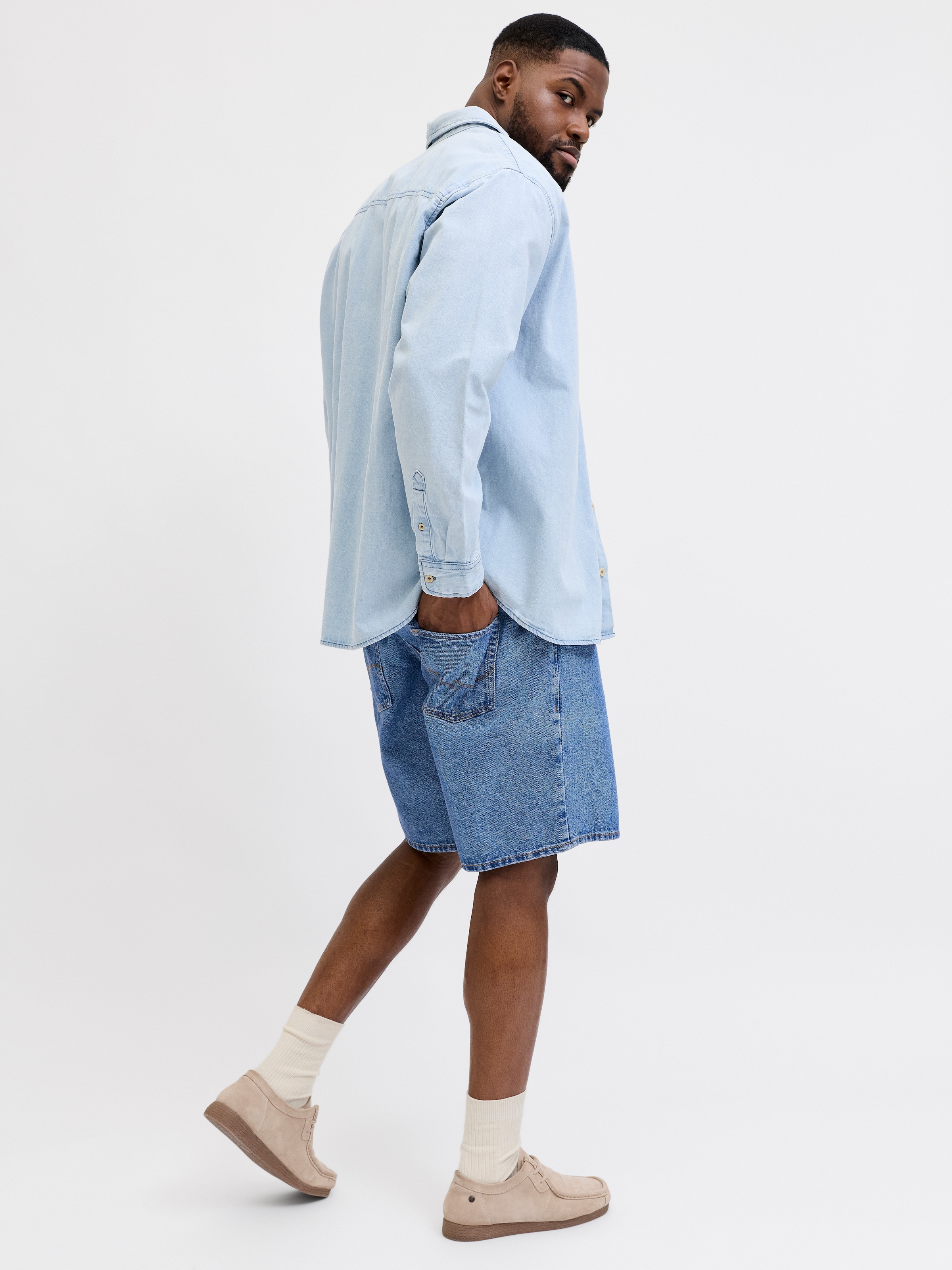 Jack & Jones PlusSize Jeansbermudas »JJITONY JJORIGINAL SHORT« Five-Pocket-Design, relaxed fit