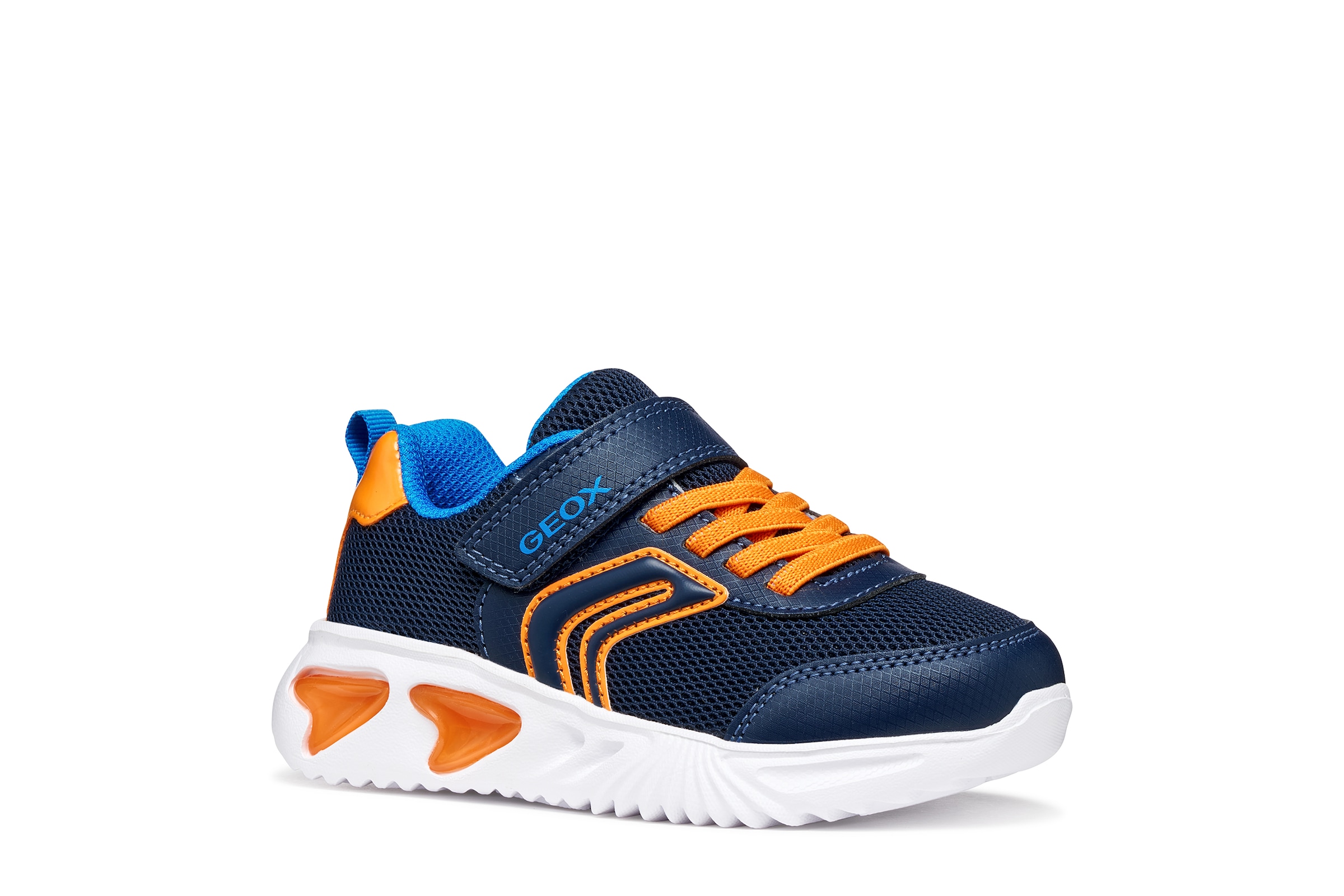 Geox Sneaker "J ASSISTER BOY" Klettschuh mit Blinkfunktion, Größenschablone günstig online kaufen