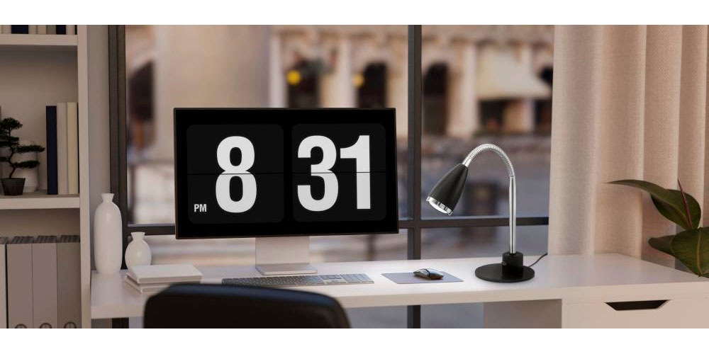 EGLO Tischleuchte »FOX Tischlampe, inkl. Leuchtmittel, LED, Leselampe« GU10 Warmweiß Schreibtischlampe, modern, klassisch, flexibler Arm, 32x12,5cm