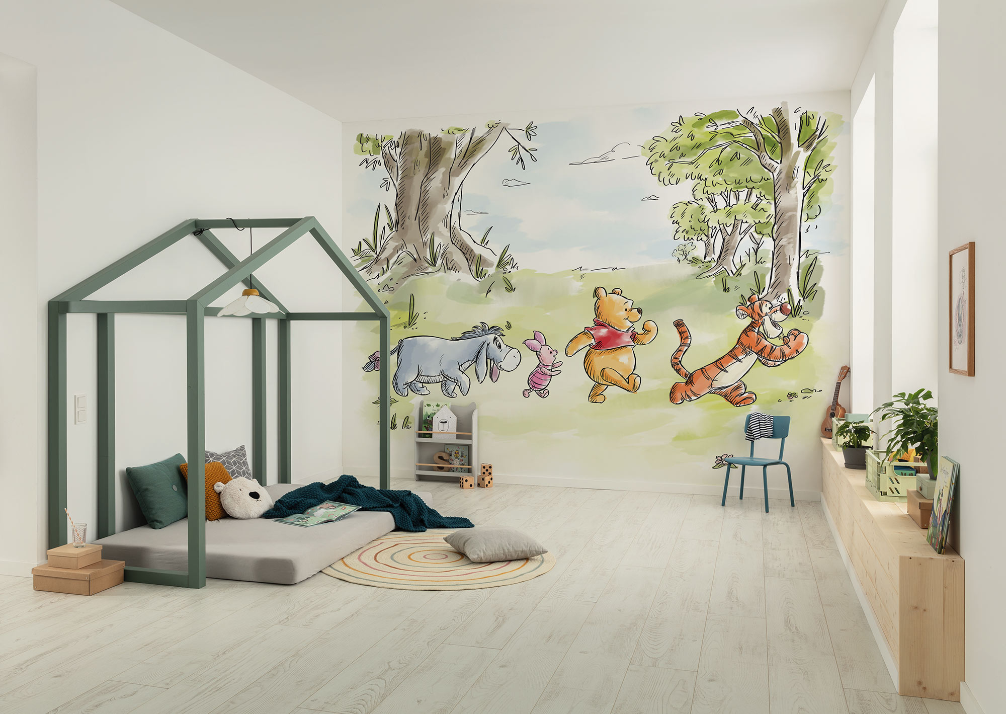 Komar Kindertapete "Disney Winnie the Pooh Walk Together" bedruckt glatt
