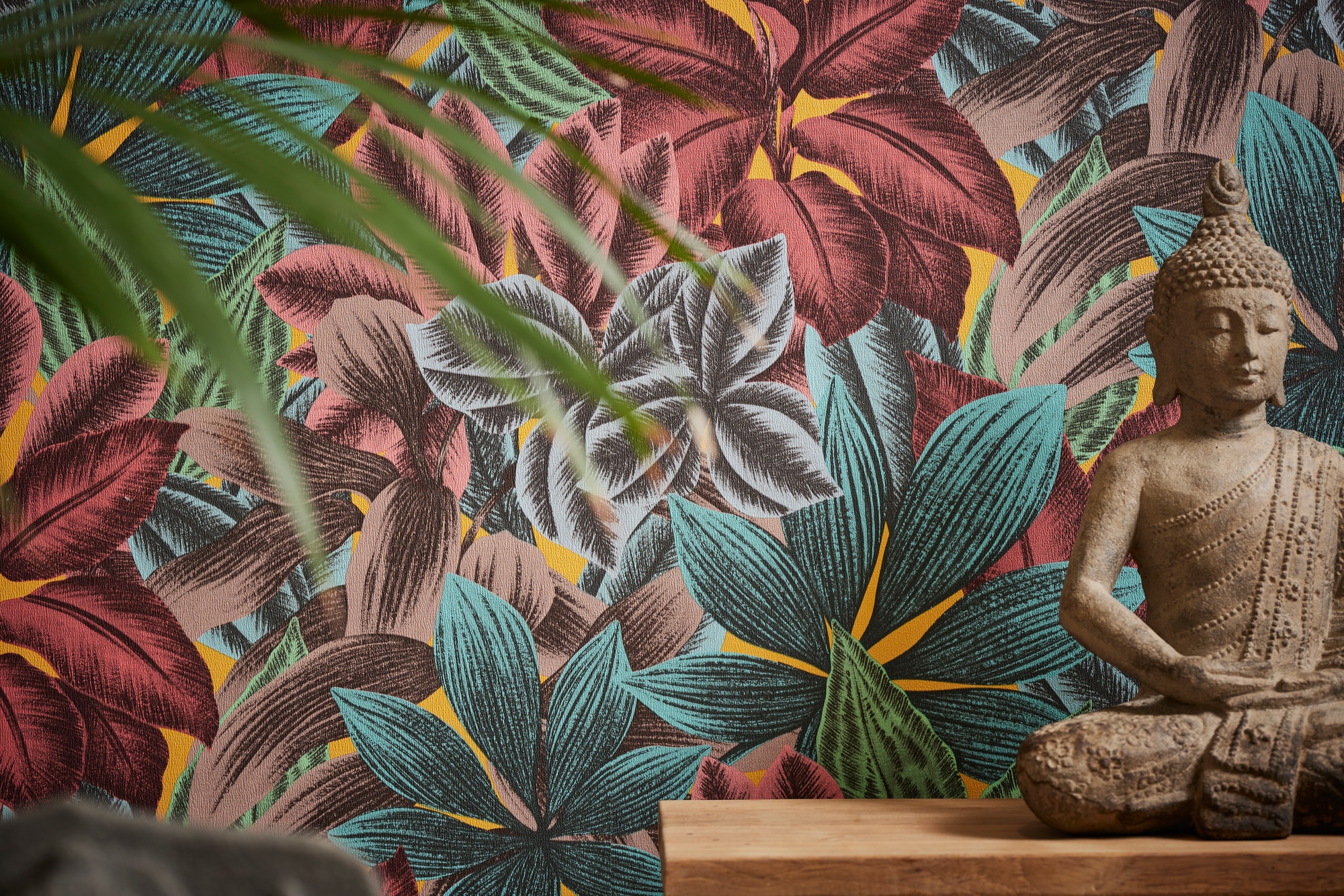 living walls Vliestapete »Metropolitan Stories. Travel Styles. Tapete Dschungel«, matt-gemustert-neutral, Dschungel-Fapete Floral Tapeten Wohnzimmer Schlafzimmer Küche Design