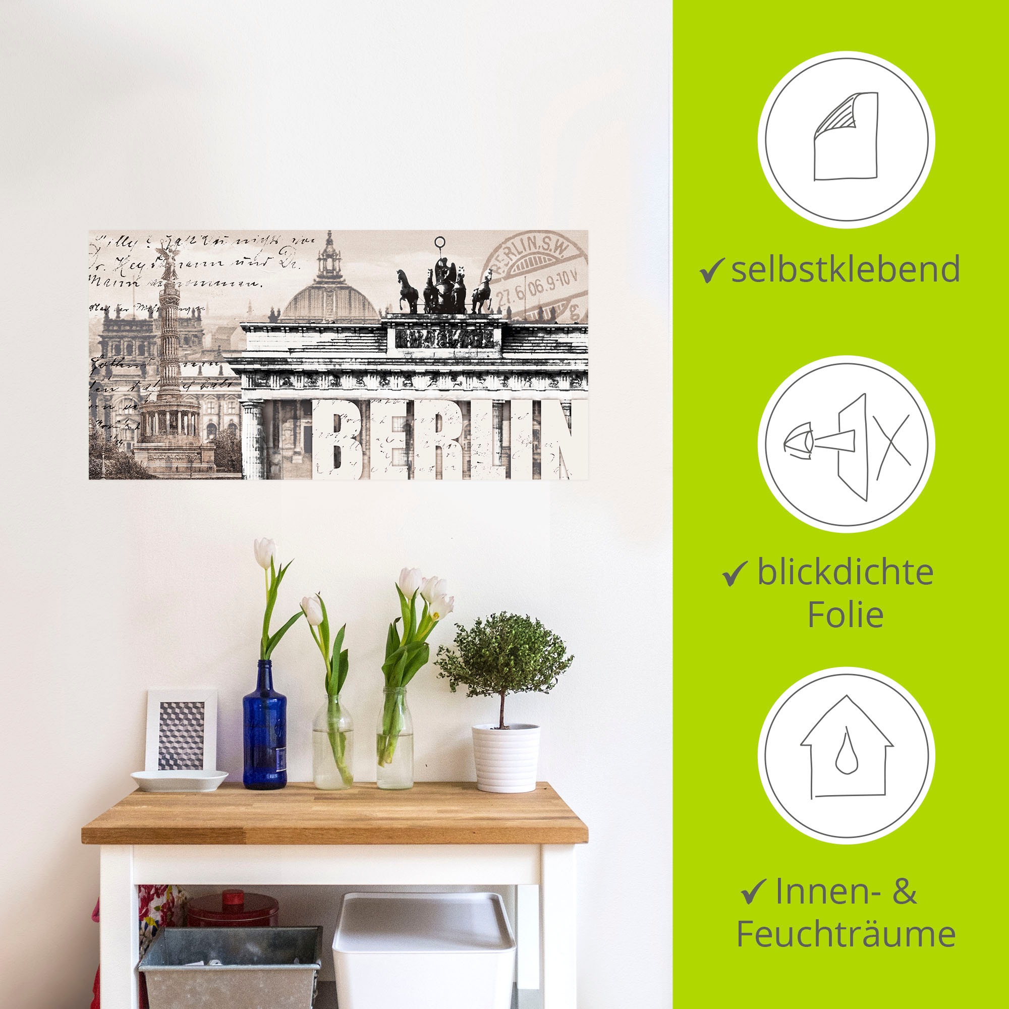 Artland Wandbild »Berlin II«, Deutschland, (1 St.), als Leinwandbild, Poster, Wandaufkleber in verschied. Größen
