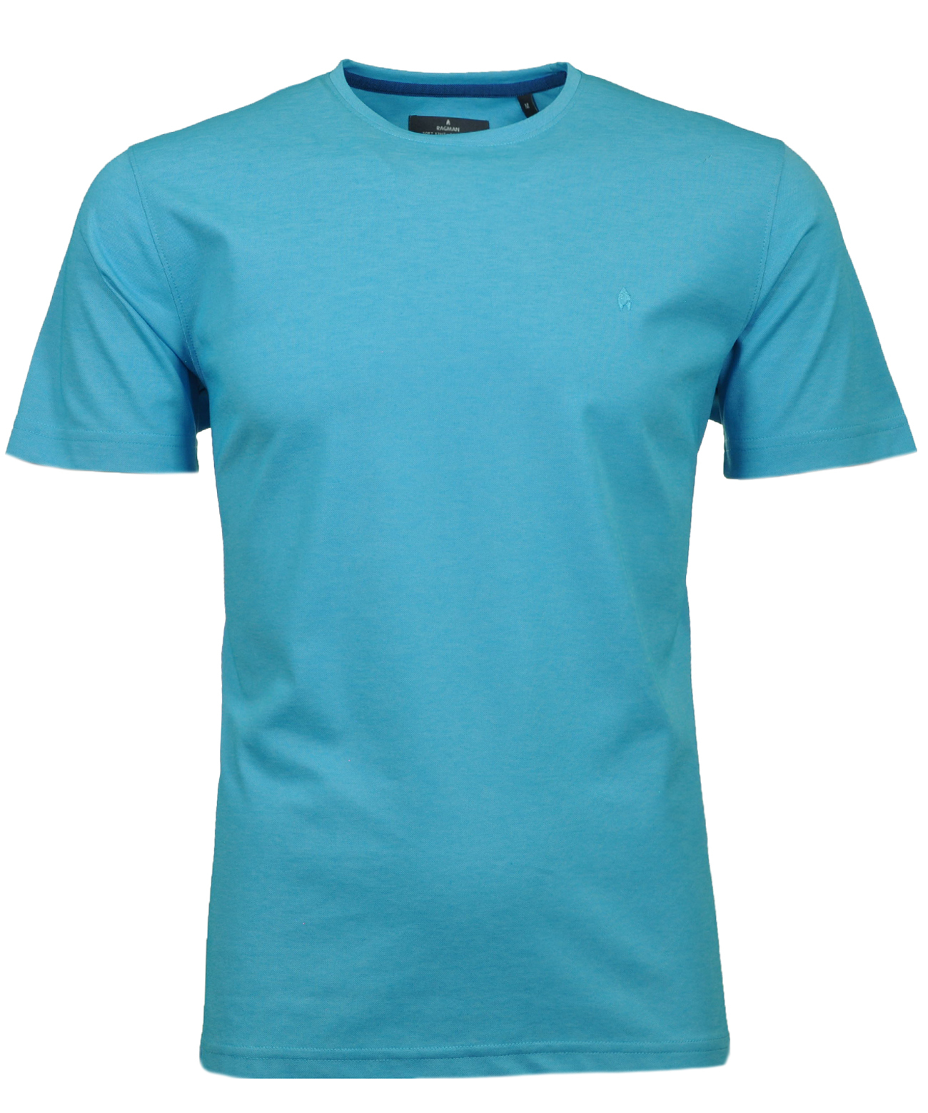 Ragman T-Shirt Uomo In Puro Cotone – Maglietta Basic Con Cuciture Rinforzate E Colletto A Costine – Taglia L, Circonferenza Torace 108 Cm