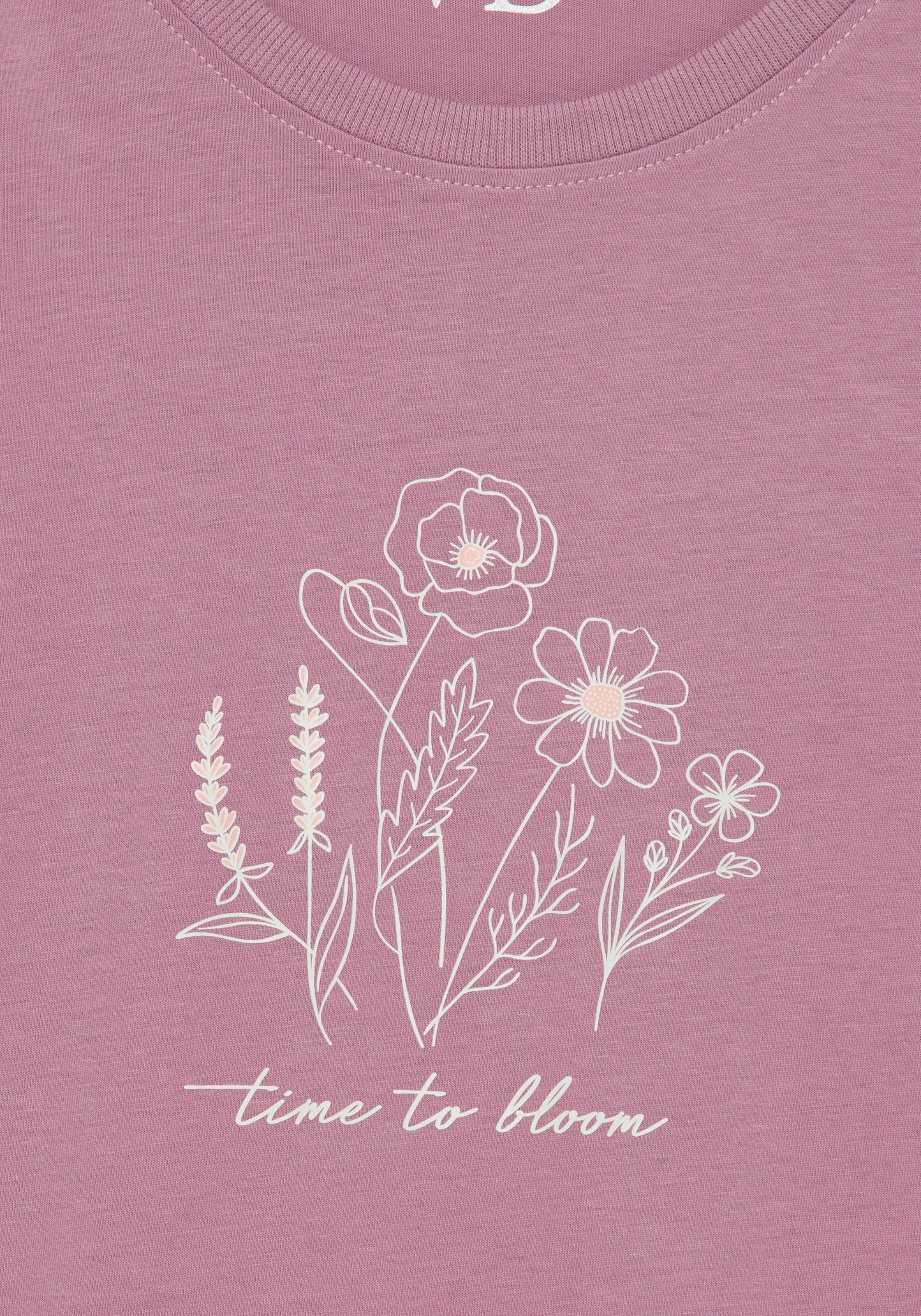 Vivance Dreams Bigshirt Set, 2 Stück,  mit zart skizziertem Frontdruck