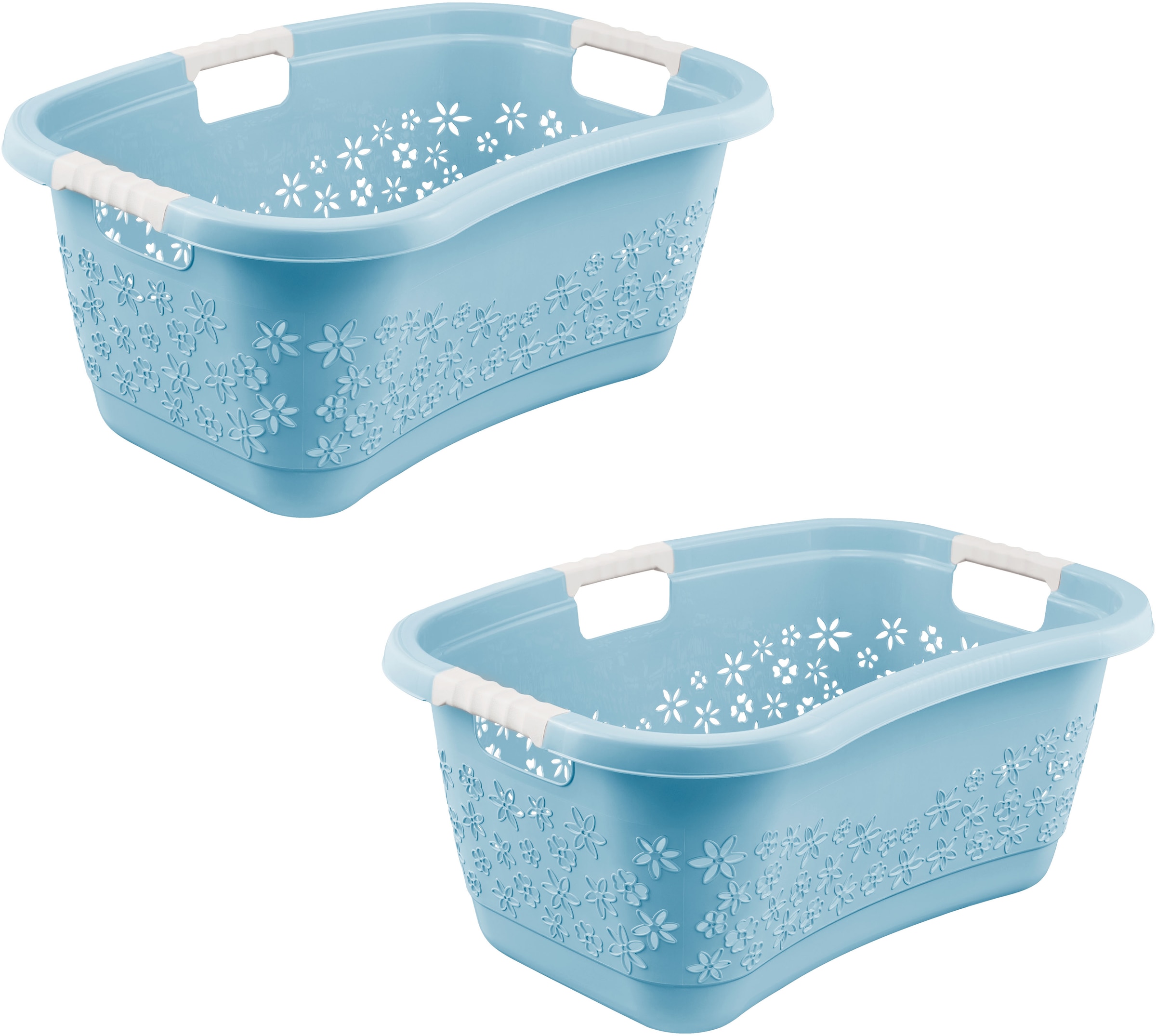 keeeper Wäschekorb "lasse, 2er Set, Korb mit Softgriffen, 65 x 45 x 28 cm, günstig online kaufen