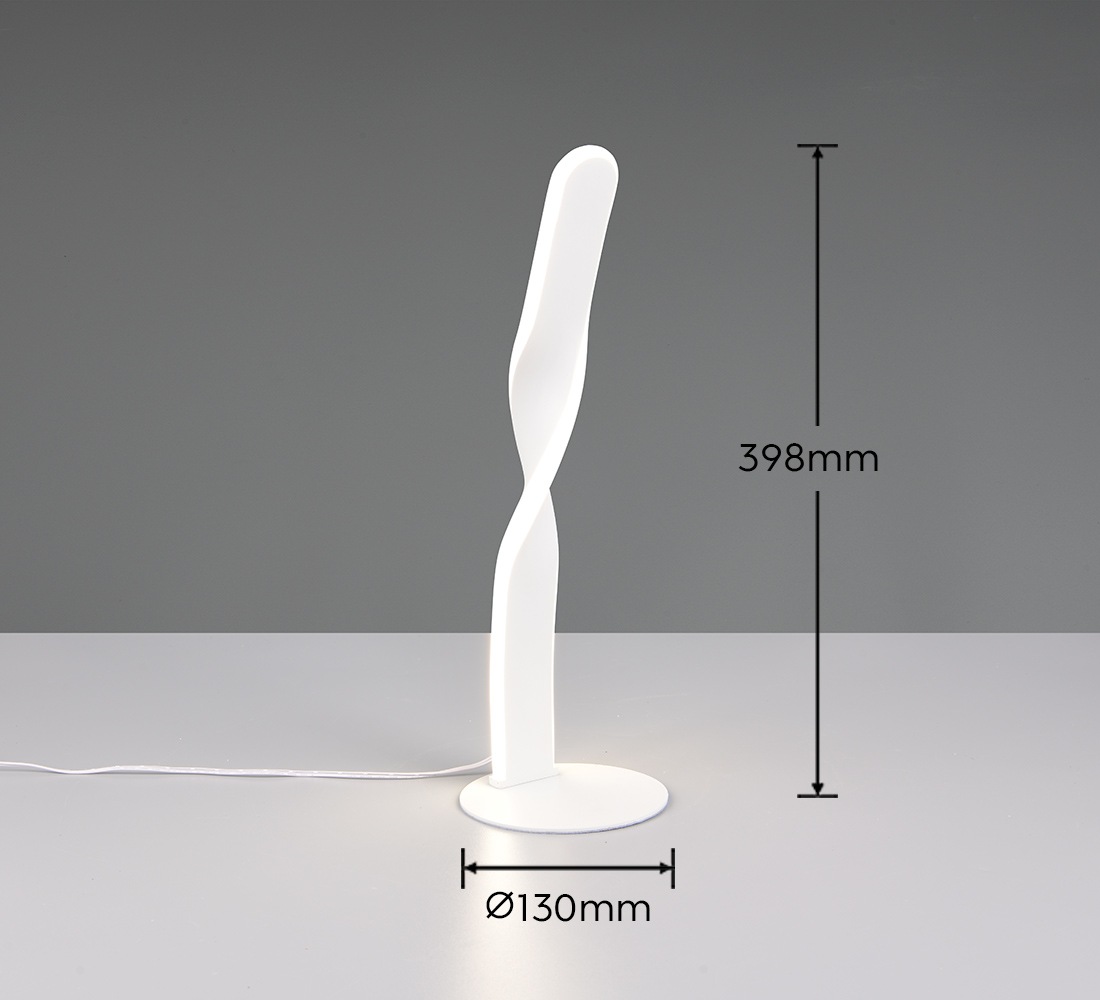 REALITY Leuchten LED Tischleuchte »GINKO, LED Tischlampe 10W 1070 Lumen 4000K kaltweiß, Schreibtischlampe«, 1 flammig, Leuchtmittel LED-Board | LED fest integriert, Tischleuchte mit Schnurschalter ON/OFF, Höhe 40,5 cm Ø 13 cm