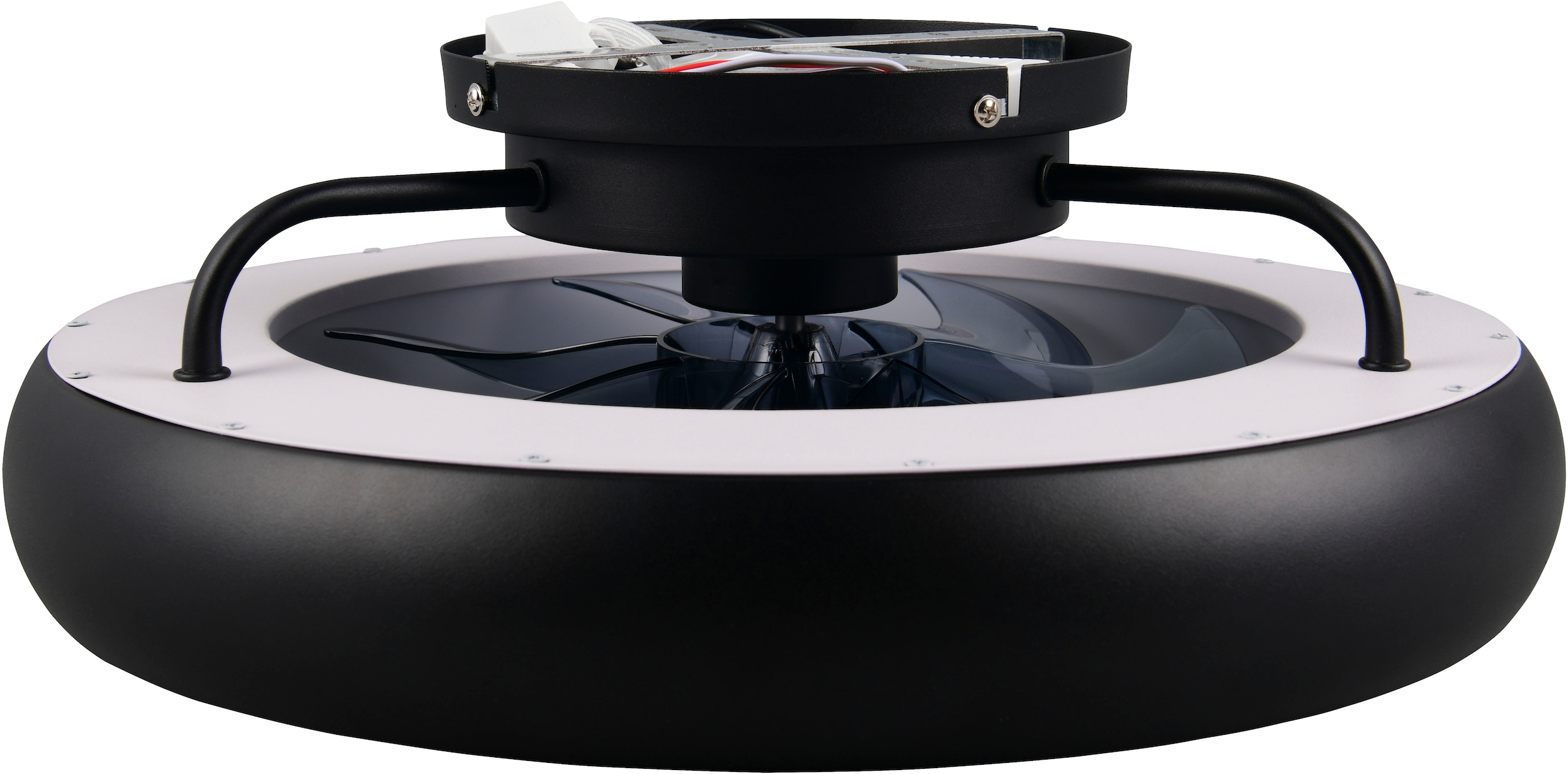 REALITY Leuchten LED Deckenleuchte »MUONIO mit Ventilator, Deckenventilator mit Licht, 20W LED CCT Ø 40cm« LED-Board 1 Stk. Farbwechsler | warmweiß - kaltweiß Fernbedienung 3 Geschwindigkeiten Timer Vor- & Rücklauf dimmbar