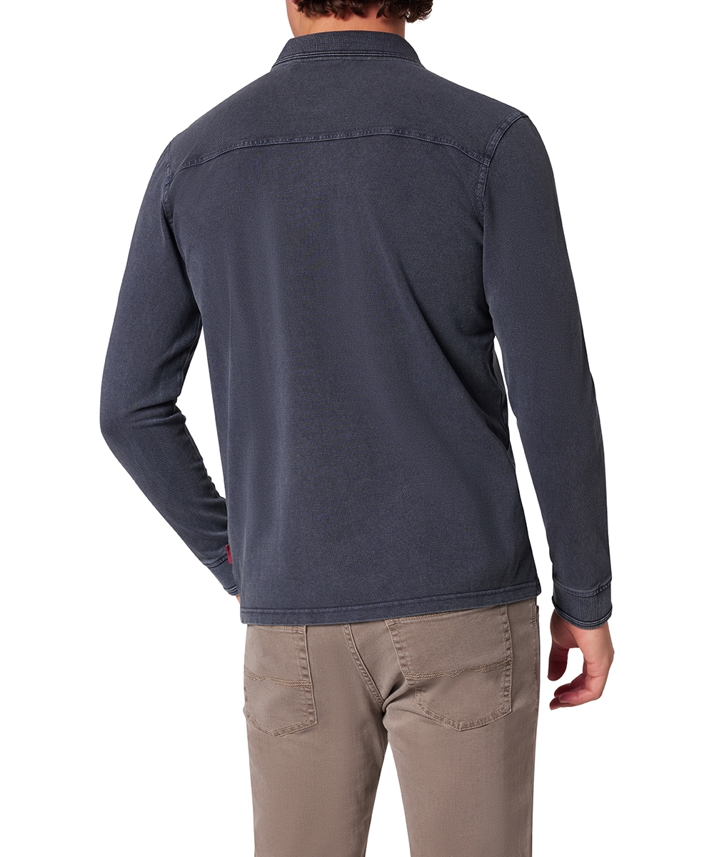 Pioneer Authentic Jeans Langarm-Poloshirt, mit Kragen und Knopfleiste